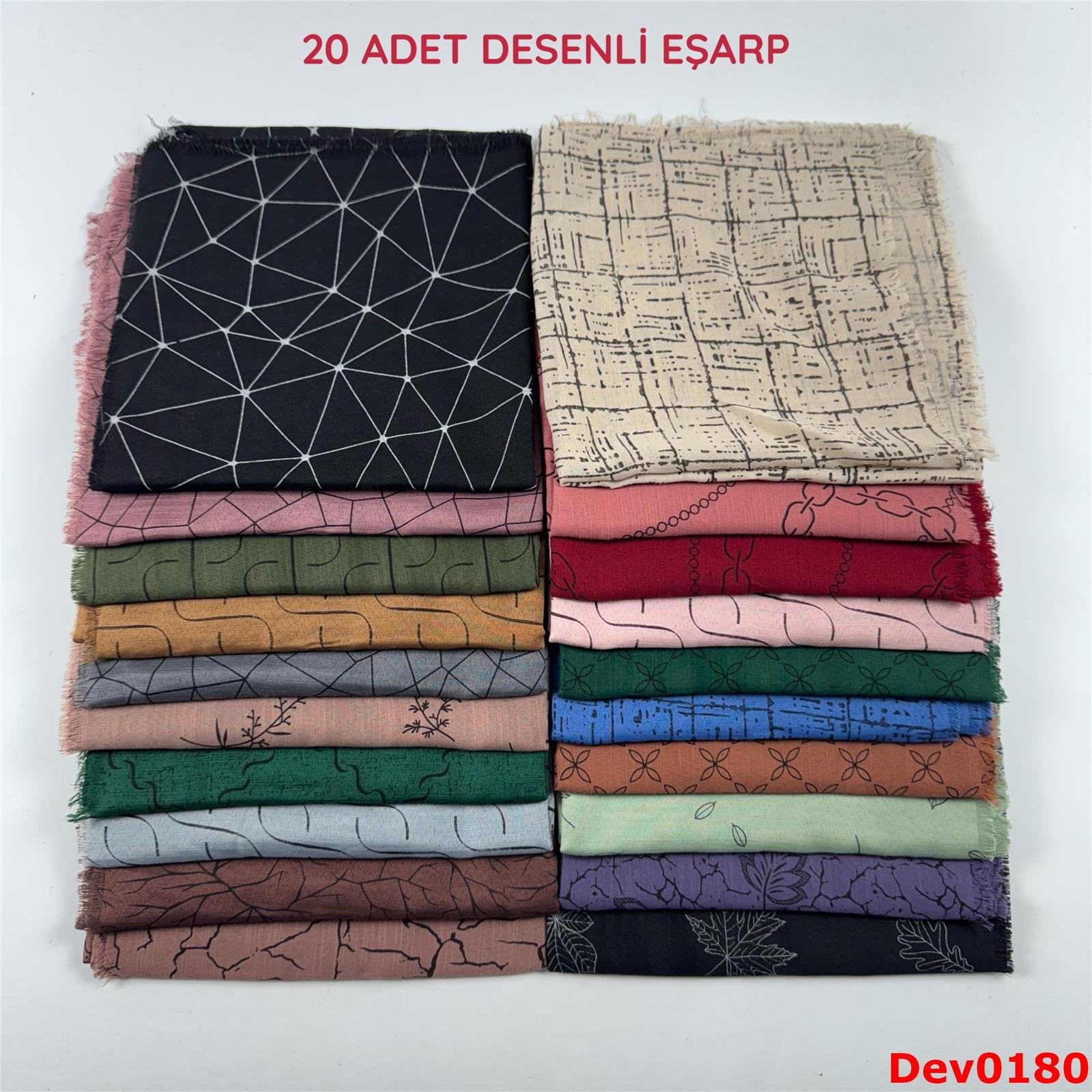 KAMPANYA.. 20 Adet Desenli Eşarp