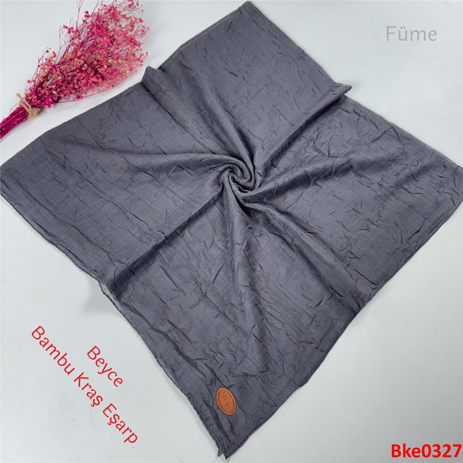 T-042 Beyce Bambu Kraş Eşarp