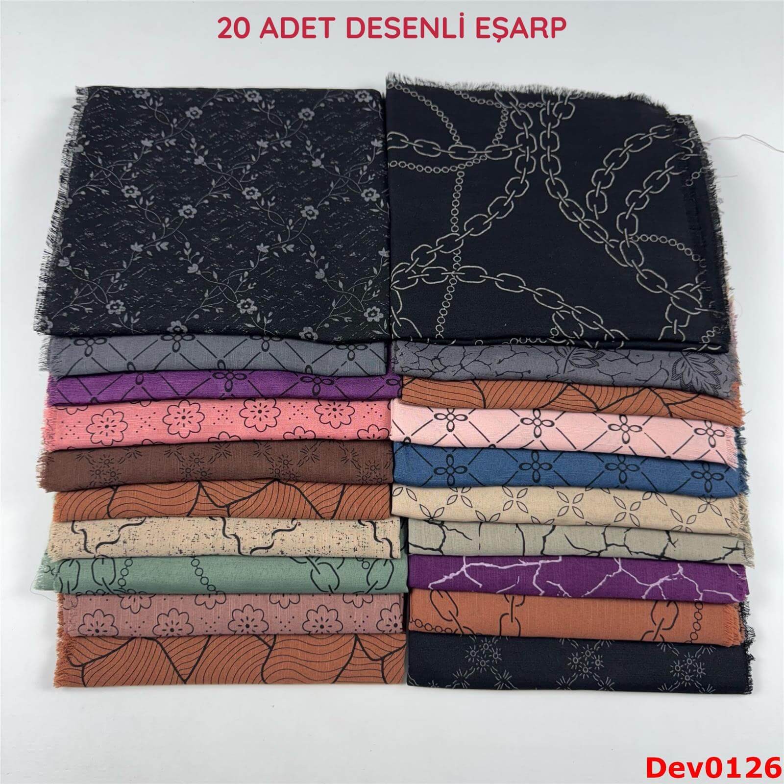 KAMPANYA.. 20 Adet Desenli Eşarp