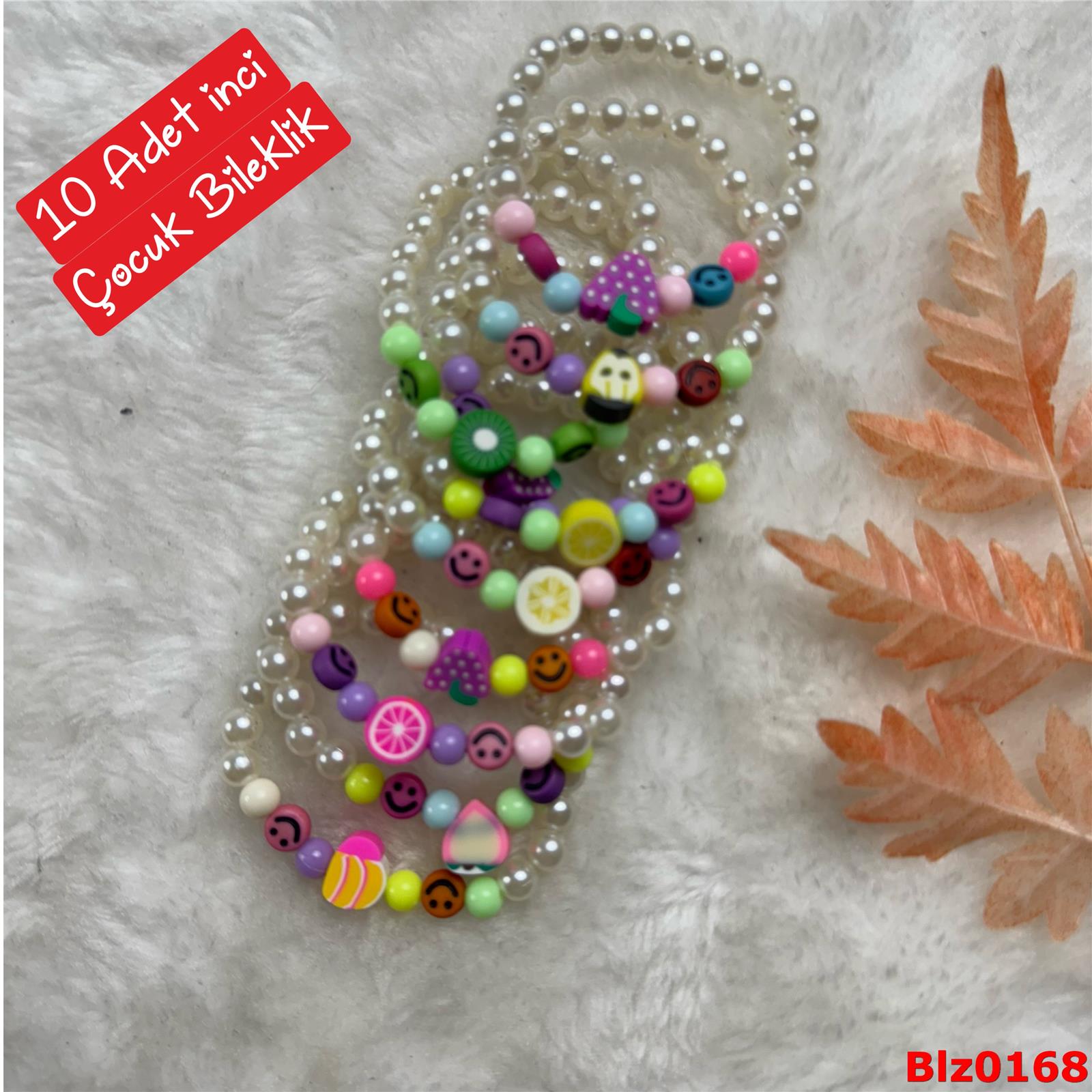 ZE-061 10 Adet İnci Esnek Renkli Bileklik