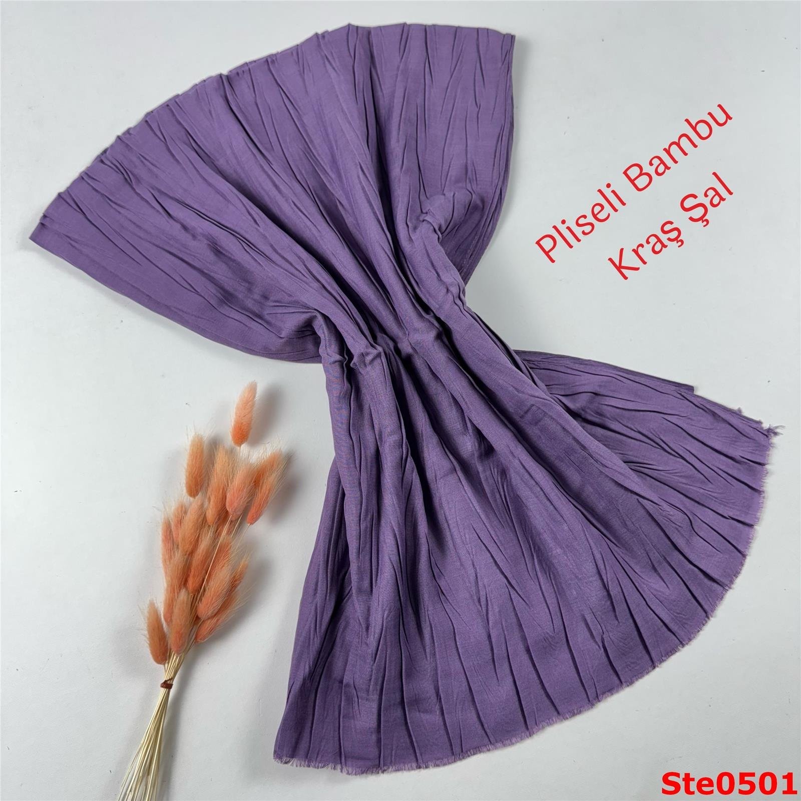 AA-001 Pliseli Bambu Kraş Şal