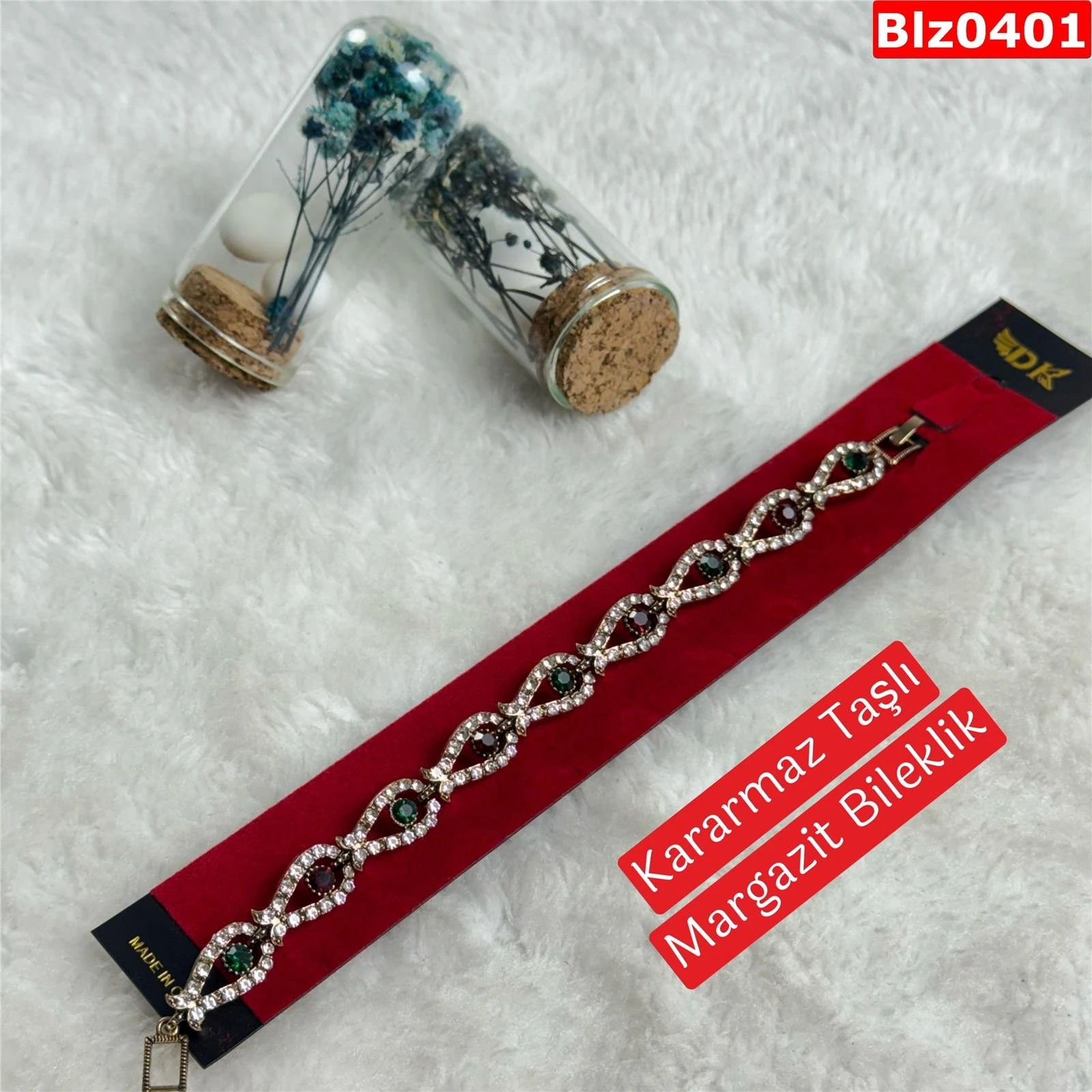 ZD-107 Kararmaz Taşlı Margazit Bileklik