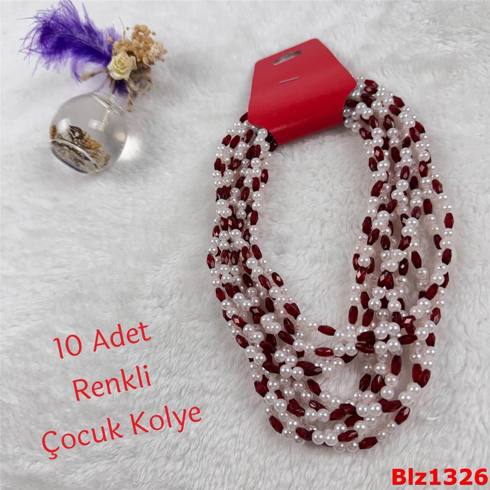 V-257 10 Adet İnci Renkli Kolye