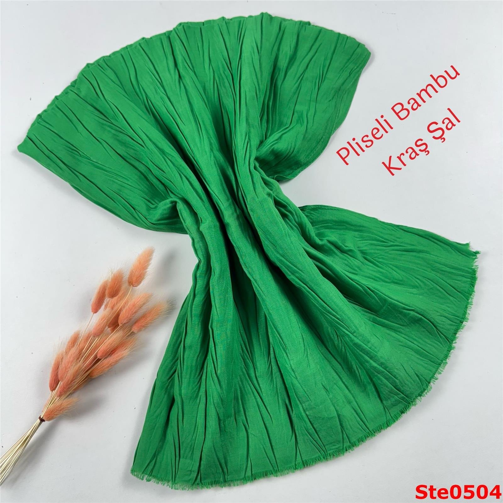 AA-004 Pliseli Bambu Kraş Şal