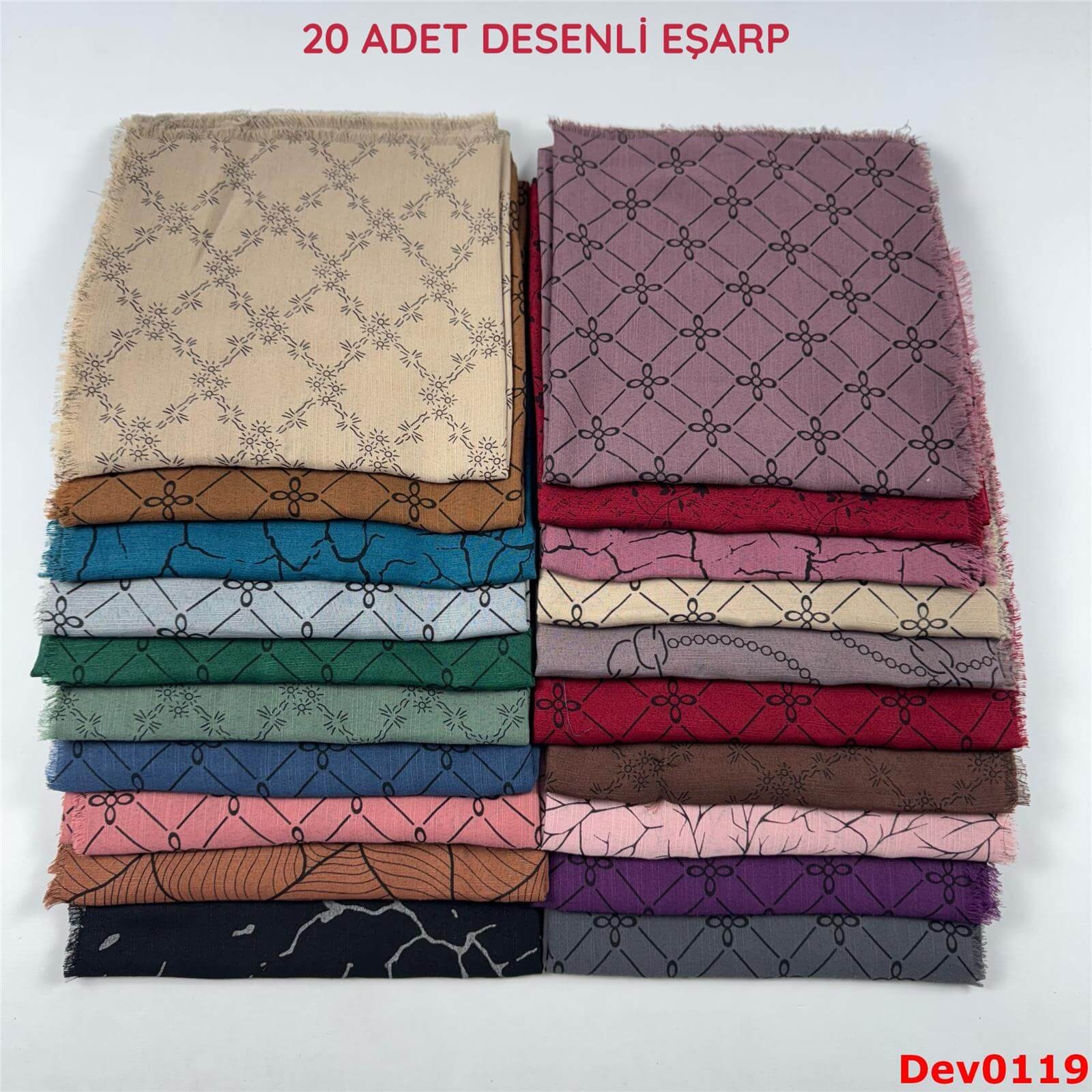 KAMPANYA.. 20 Adet Desenli Eşarp
