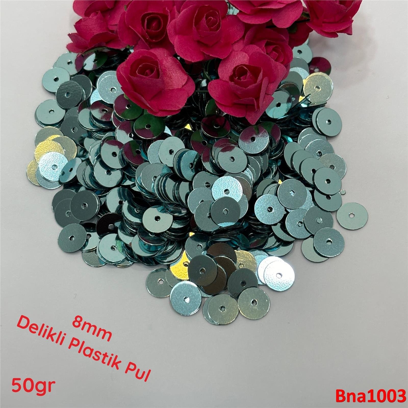 R-138 8mm Ortadan Delikli Plastik Pul