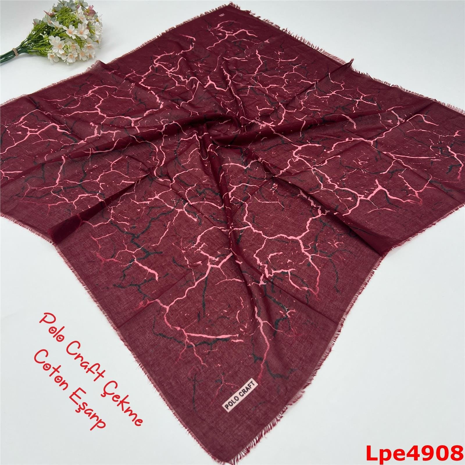 N-054 Polo Craft Çekme Coton Eşarp
