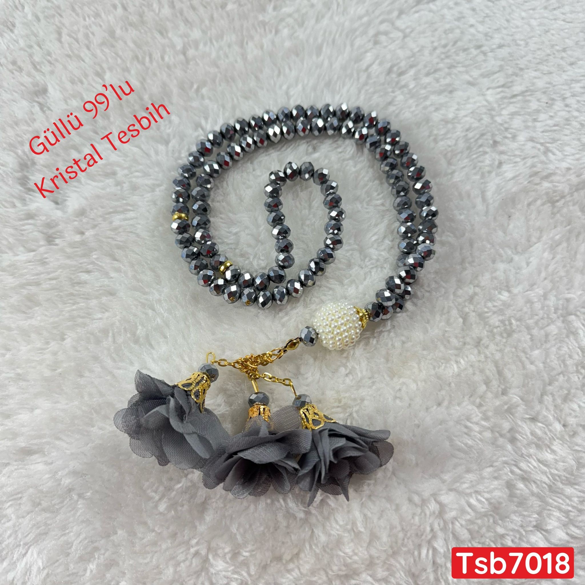 ZZ-044 Güllü 99lu Kristal Tesbih(8mm))