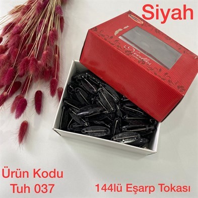 S-065  144lü Eşarp Tokası (Siyah) 037