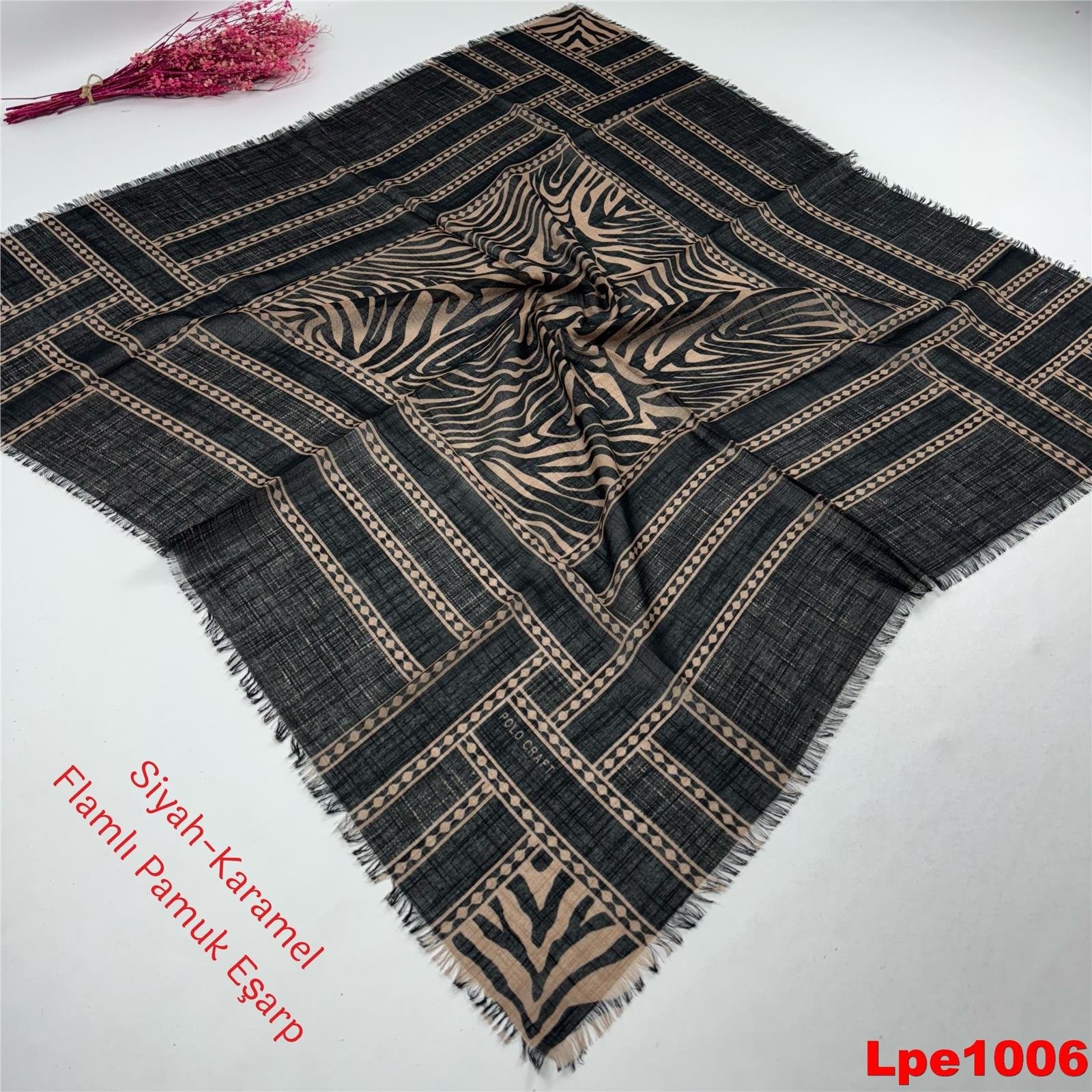 VA-009 Polo Craft Flamlı Pamuk Eşarp