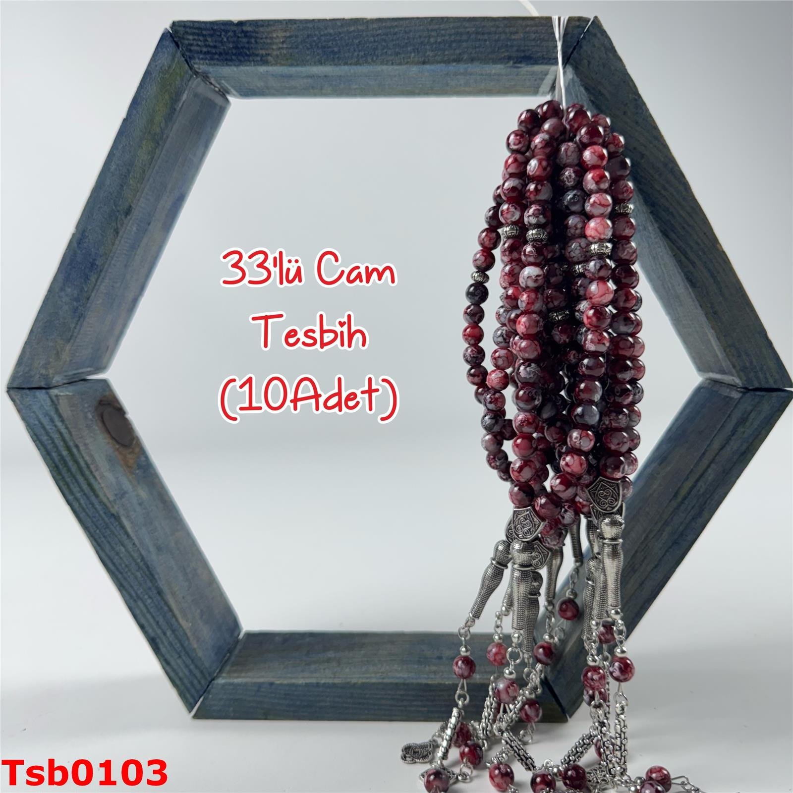 ZZ-209 33'lü Cam Tesbih (10 ADET)