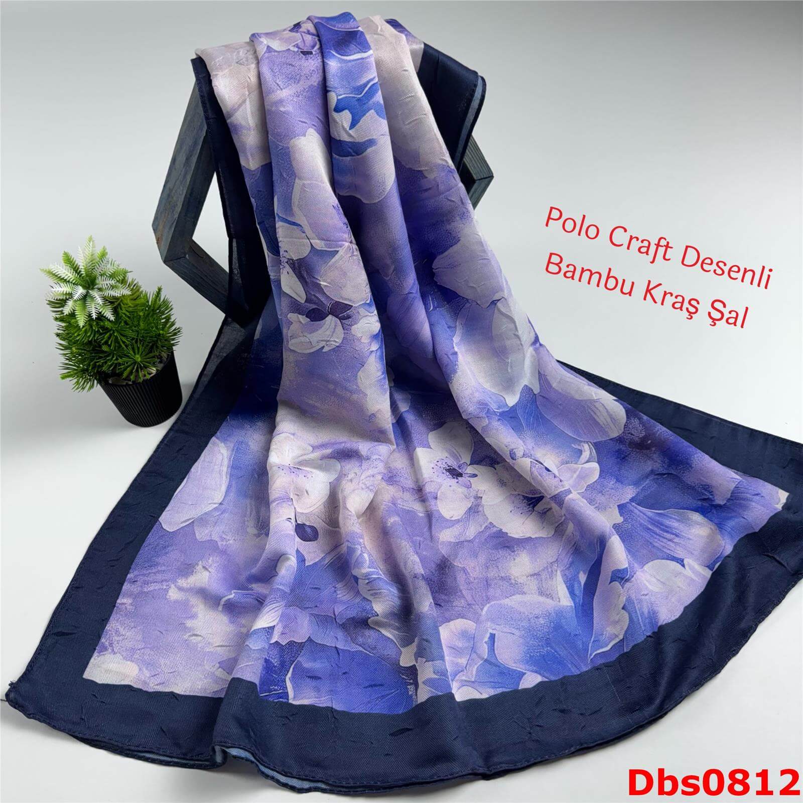 ZC-076 Polo Craft Desenli Bambu Kraş Şal