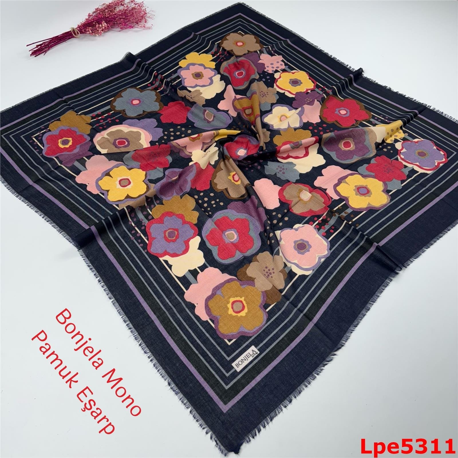 O-052 Bonjela Mono Pamuk Eşarp