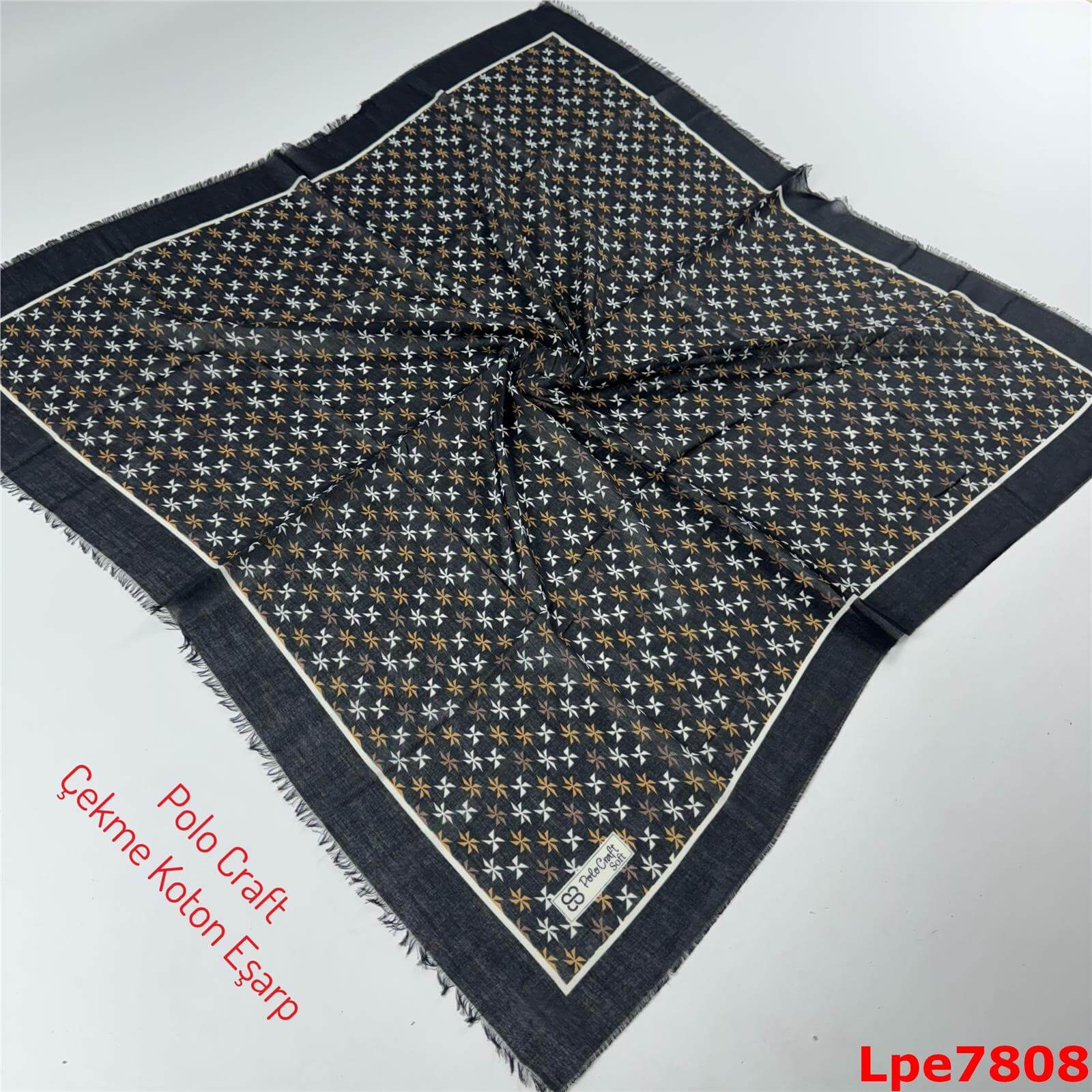 O-072 Polo Craft Çekme Coton Eşarp