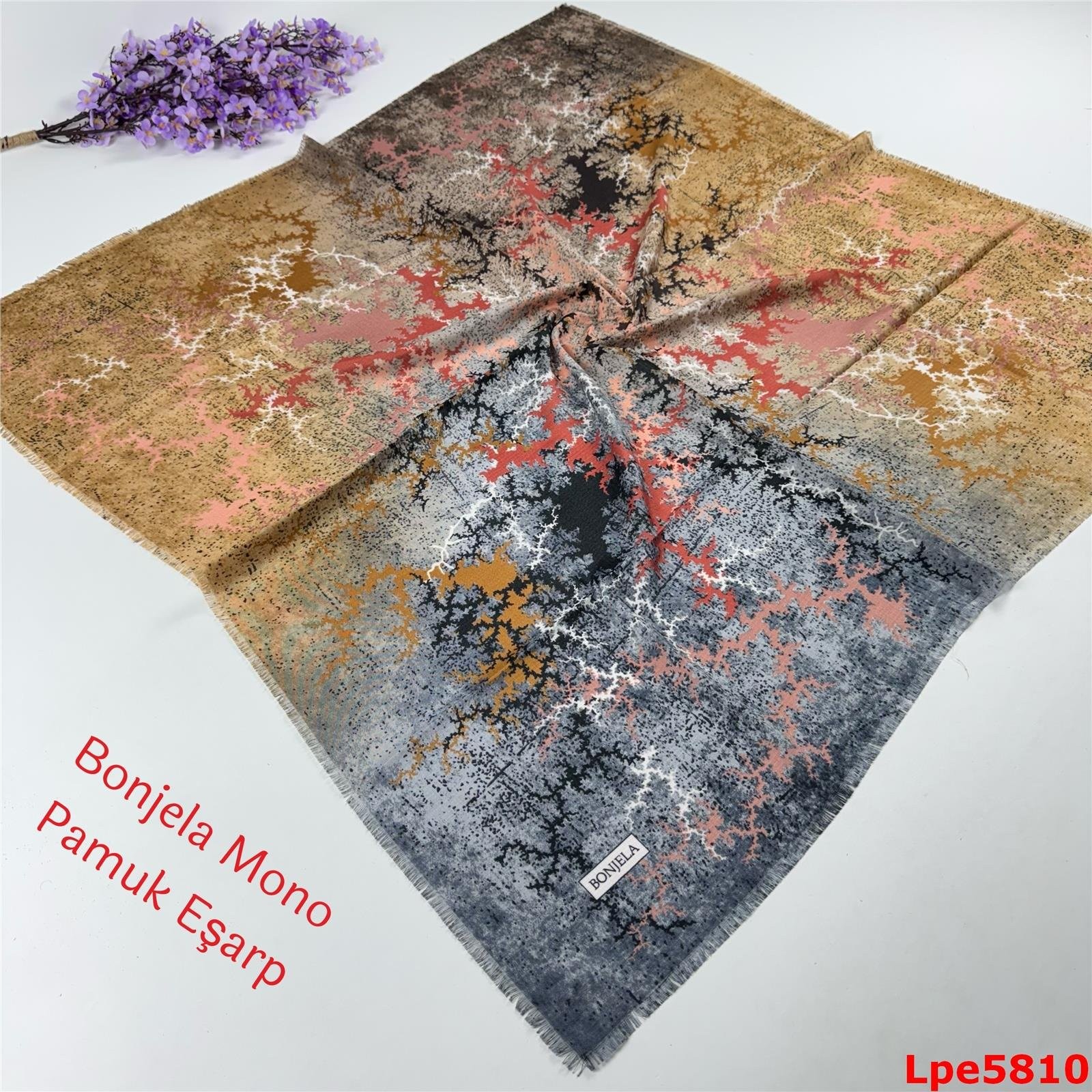 O-067 Bonjela Mono Pamuk Eşarp