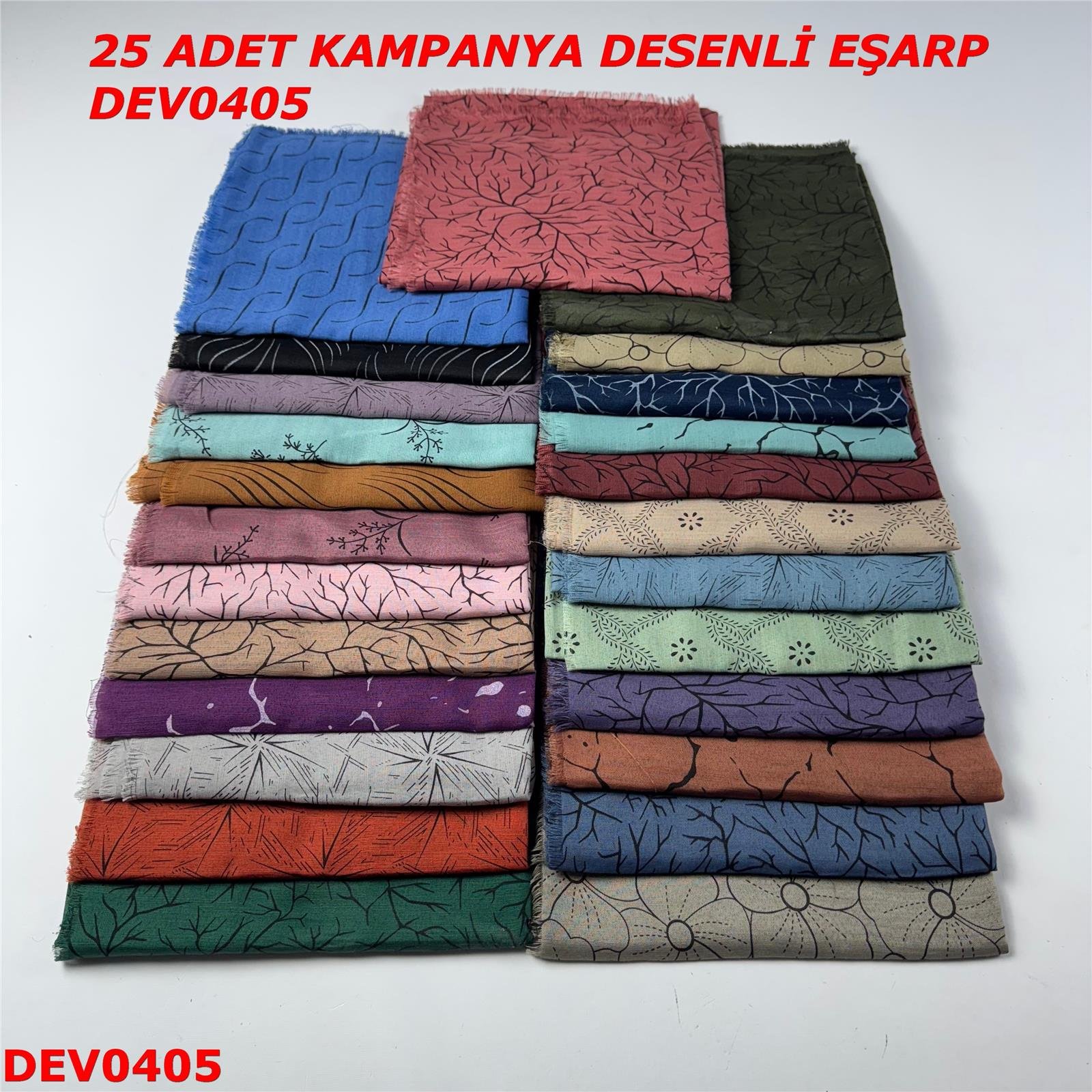 25 ADET  KAMPANYA DESENLİ EŞARP