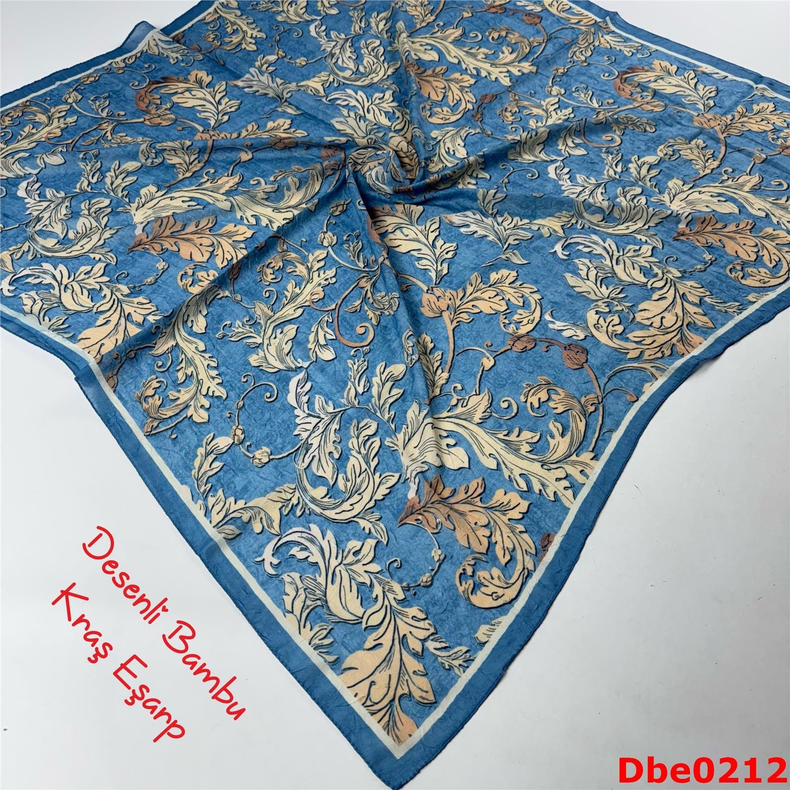 S-103 Desenli Bambu Kraş Eşarp