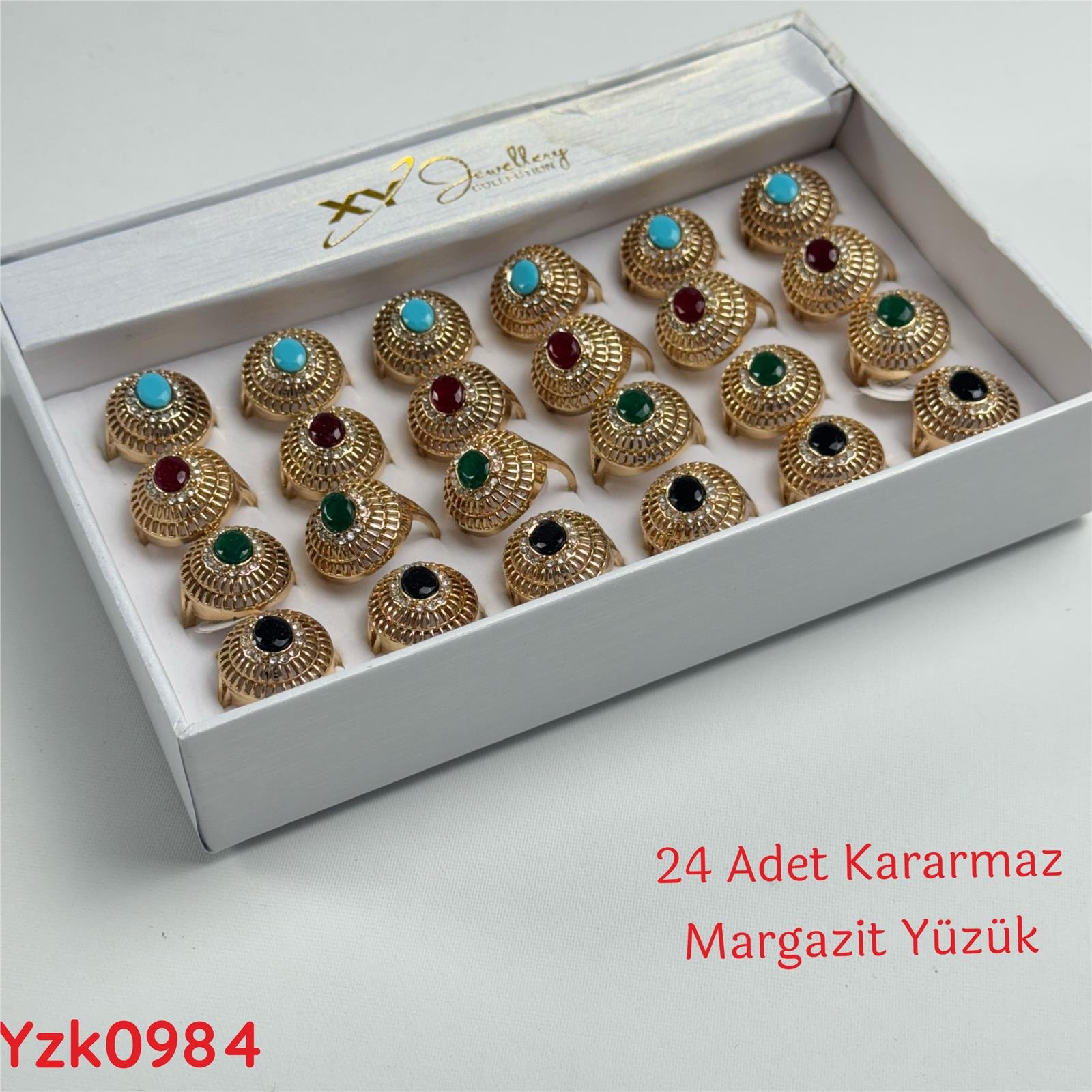 ZC-152 24'lü Kararmaz Margazit Bayan Yüzük