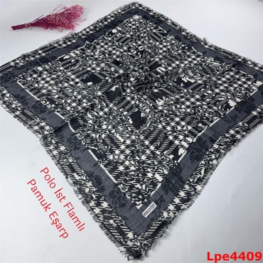 N-107 Polo İst Flamlı Pamuk Eşarp
