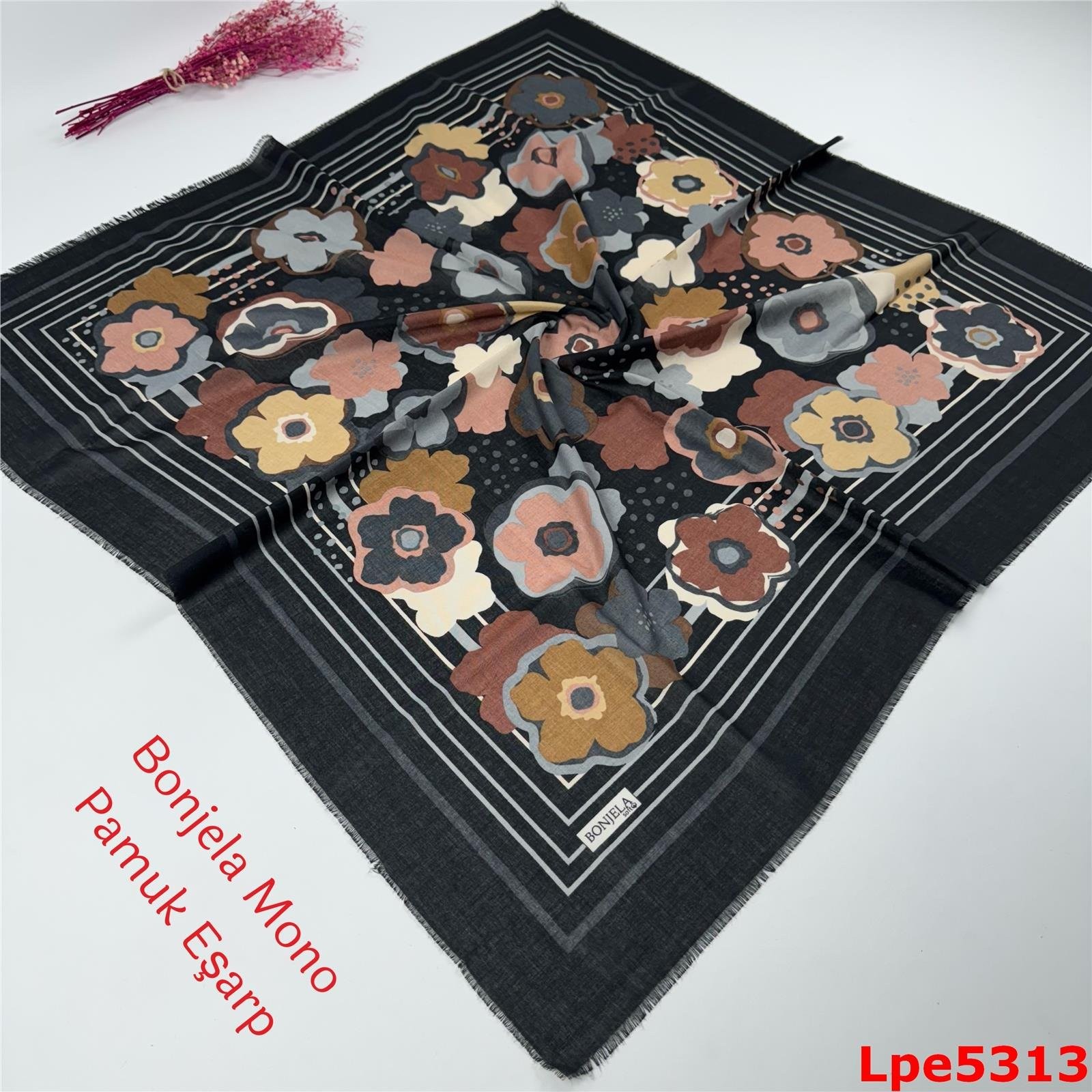 O-054 Bonjela Mono Pamuk Eşarp