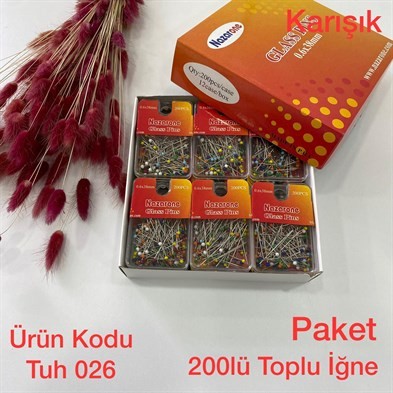 S-060 Paket 200lü Toplu İğne (Karışık) 026