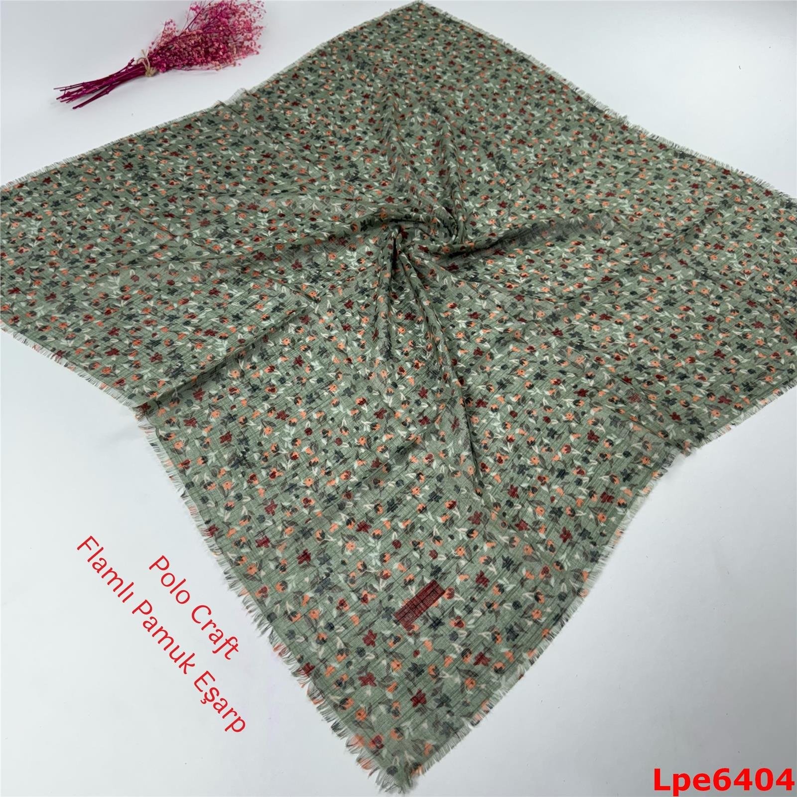 O-045  Polo Craft Flamlı Pamuk Eşarp