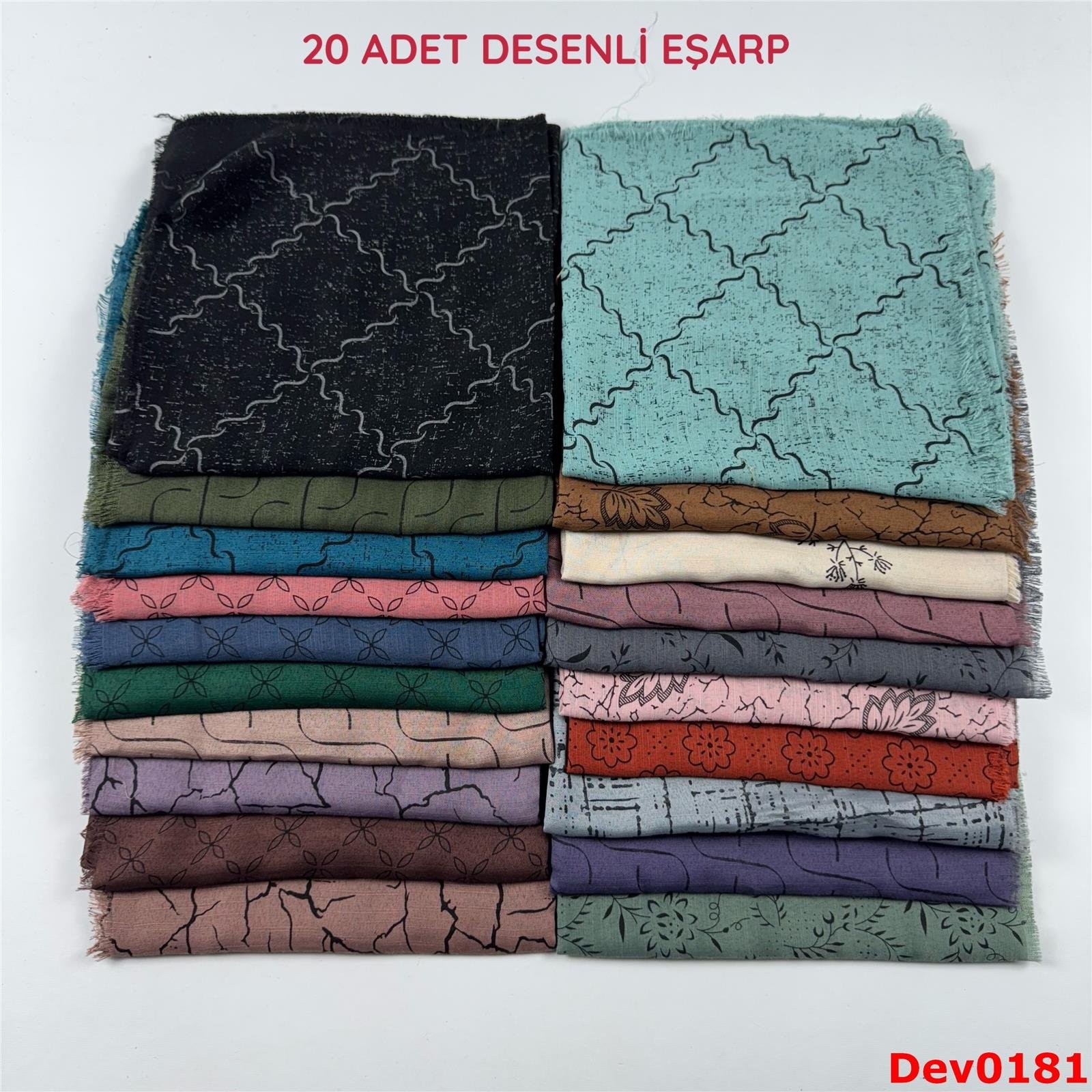 KAMPANYA.. 20 Adet Desenli Eşarp