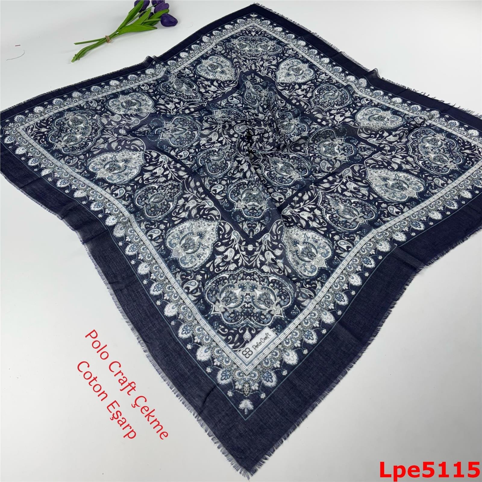 N-098 Polo Craft Çekme Coton Eşarp