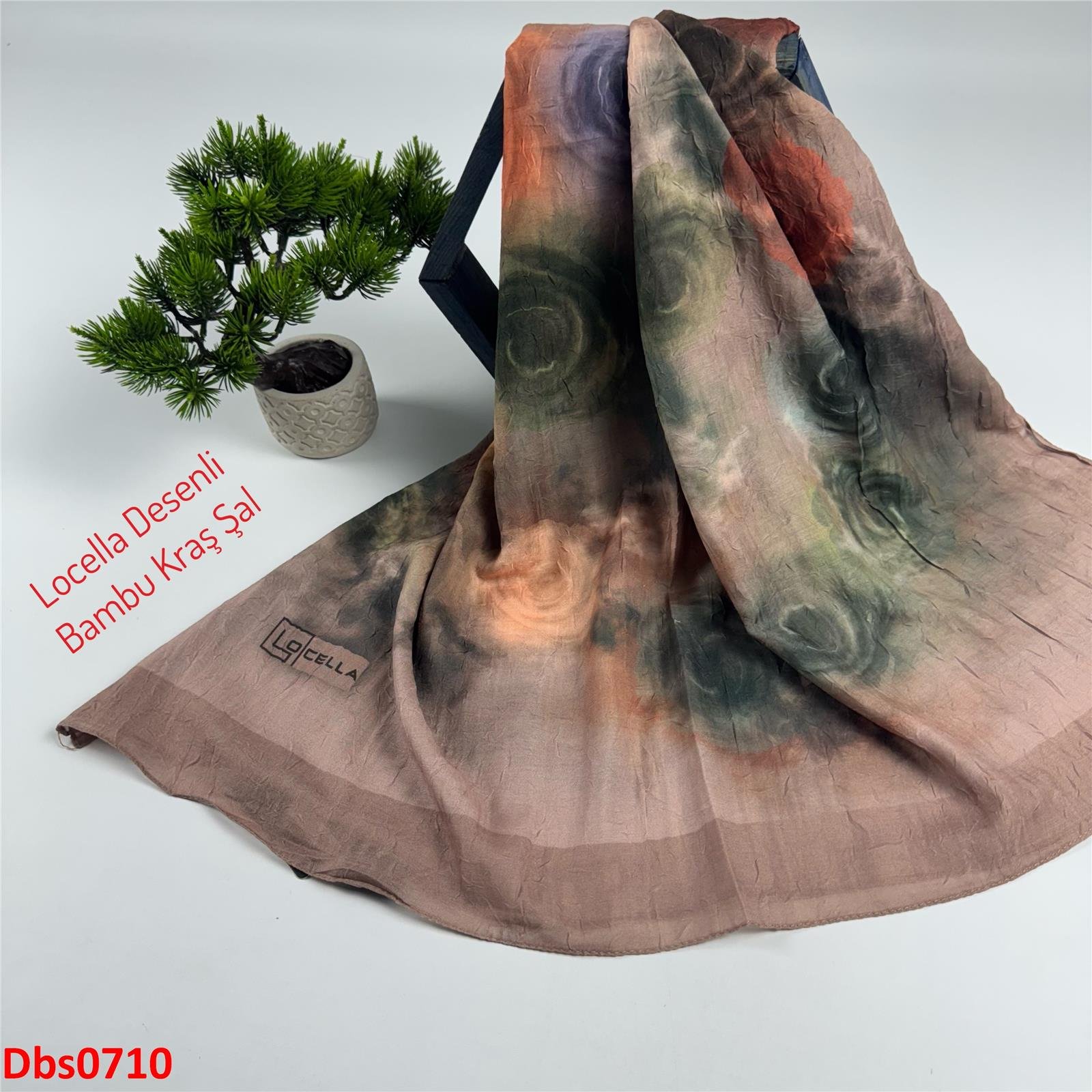 ZE-034 Locella Desenli Bambu Kraş Şal