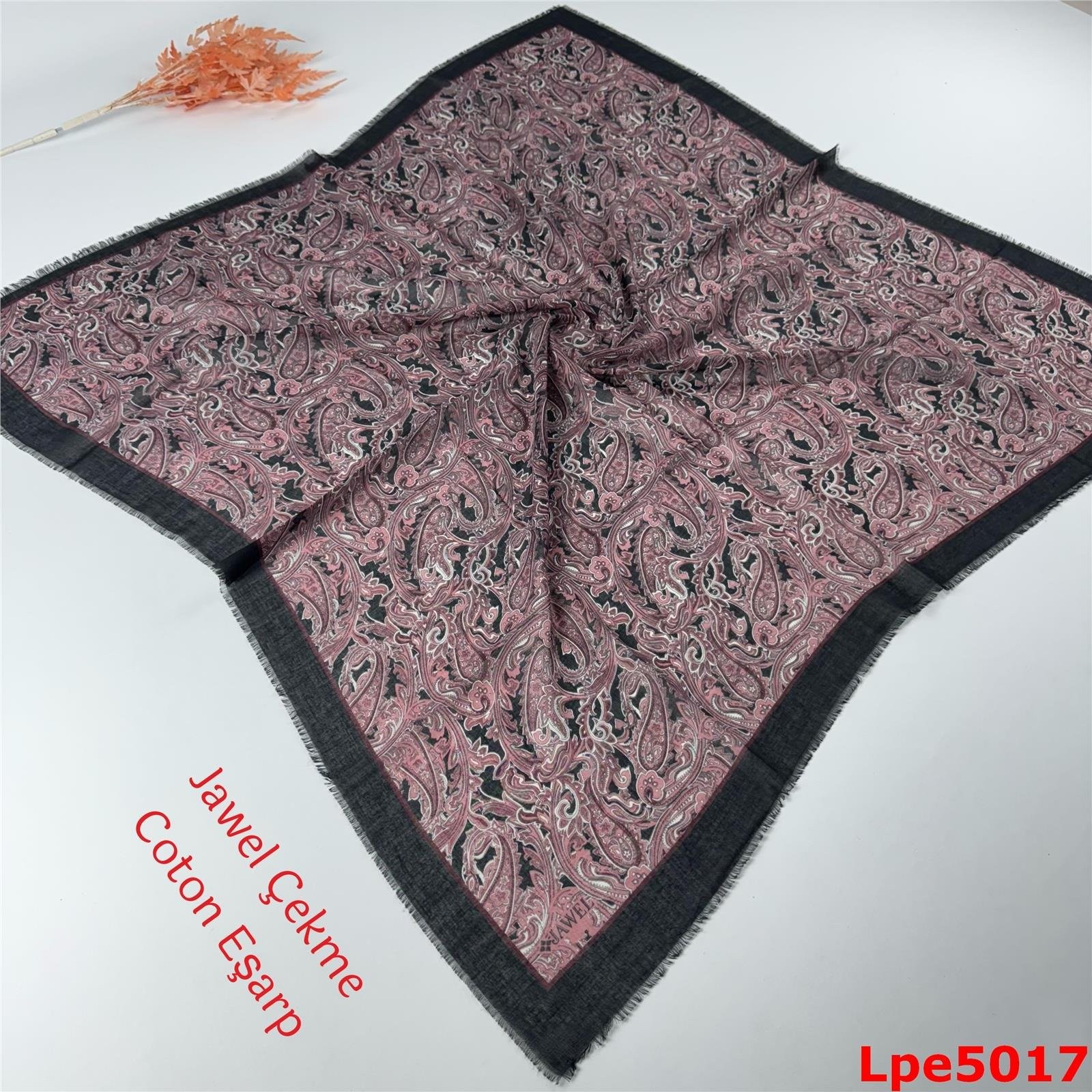 N-143 Jawel Çekme Coton Eşarp