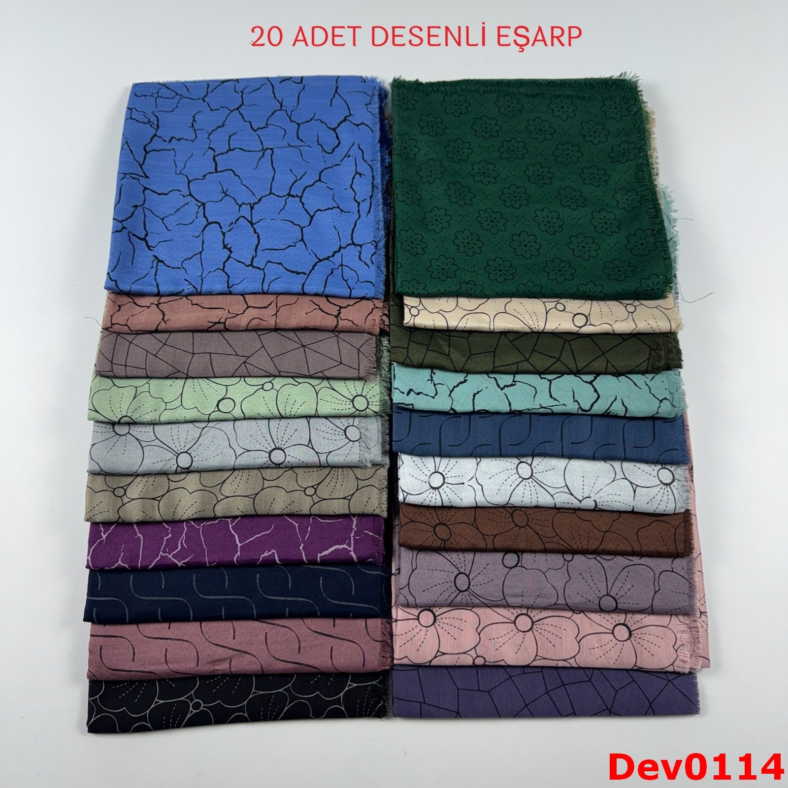KAMPANYA.. 20 Adet Desenli Eşarp