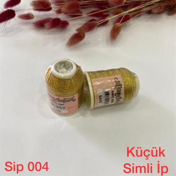 D-156 Küçük Simli Nakış İpi Sarı
