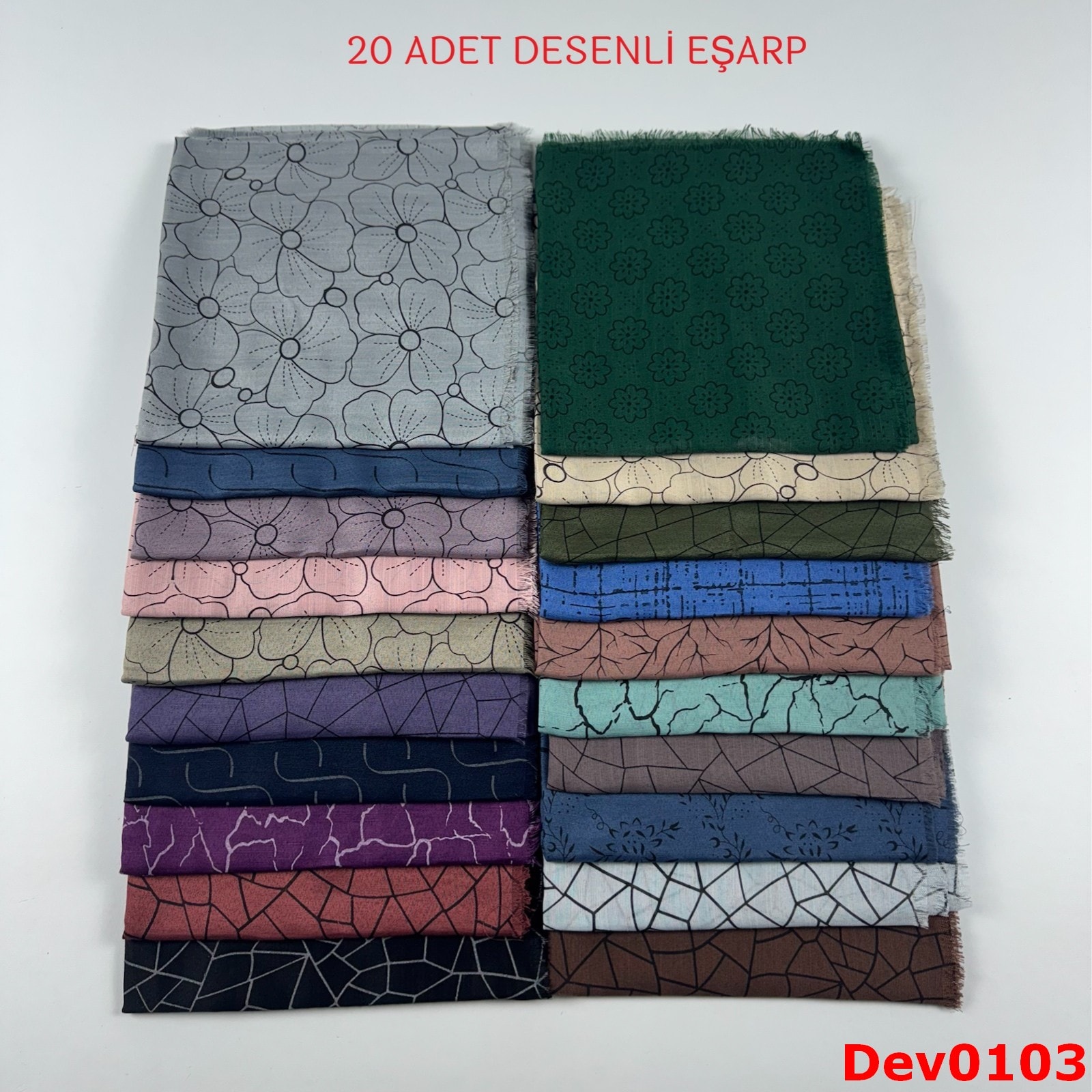 KAMPANYA.. 20 Adet Desenli Eşarp