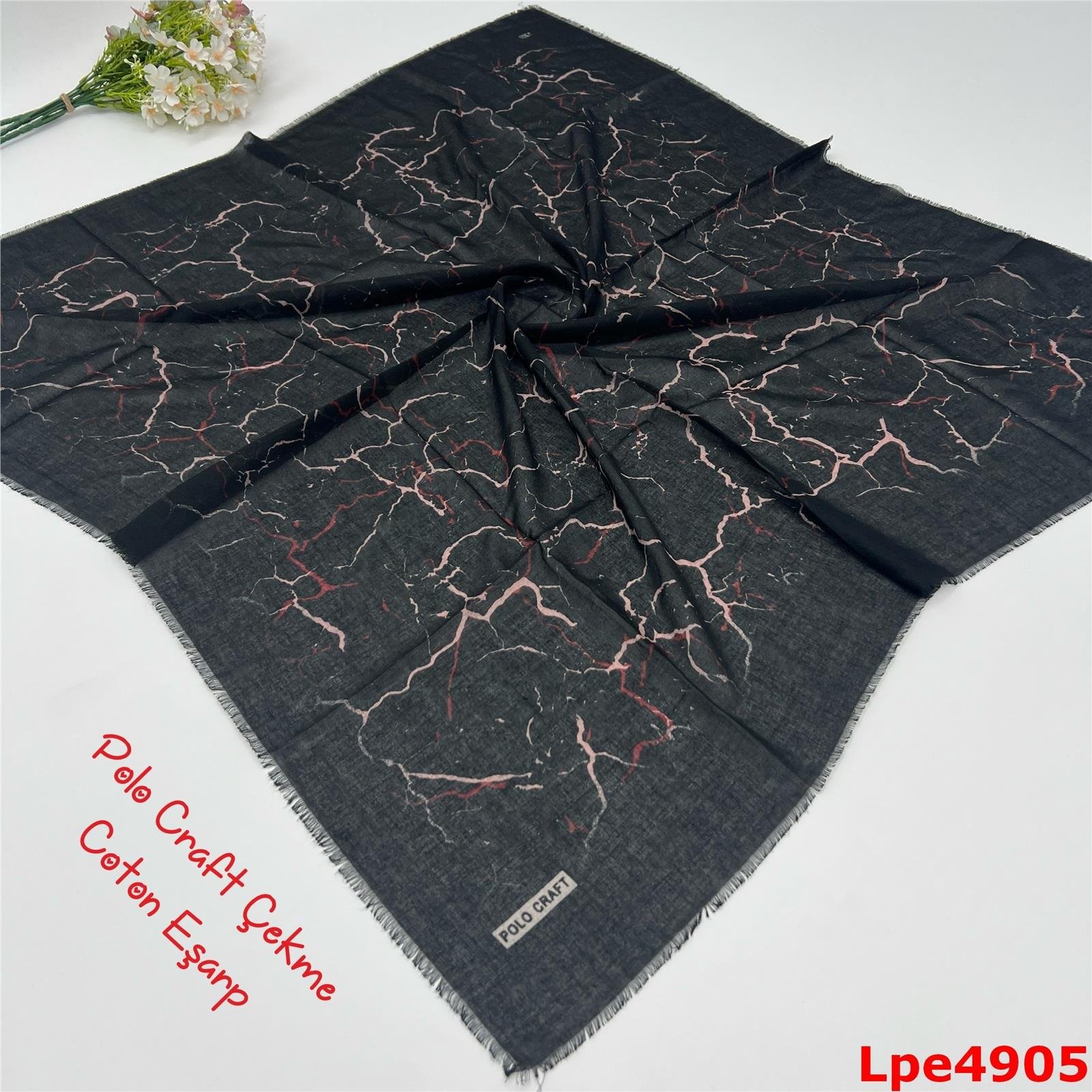 N-049 Polo Craft Çekme Coton Eşarp