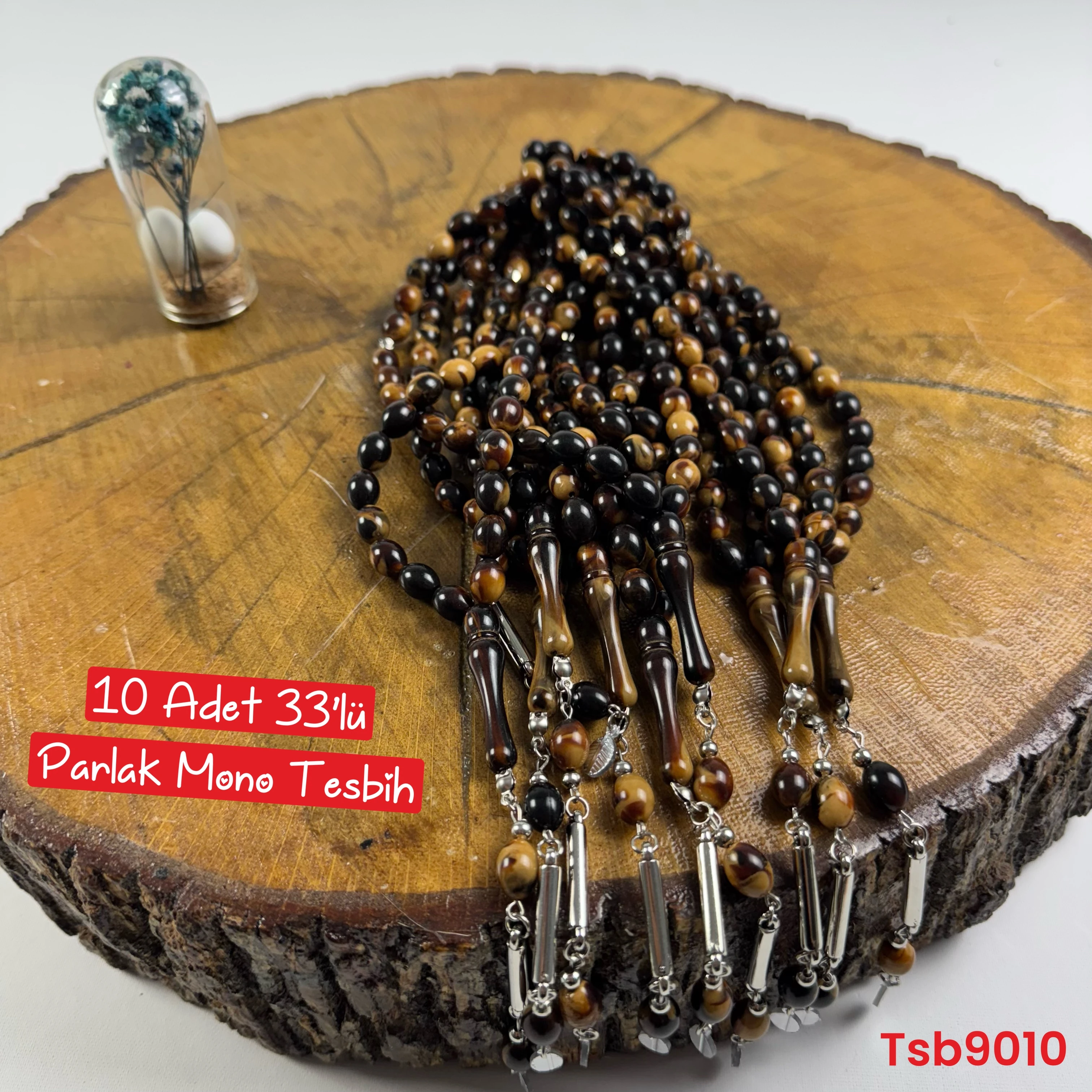 ZZ-259  33'lü Parlak Mono Tesbih (10 ADET)