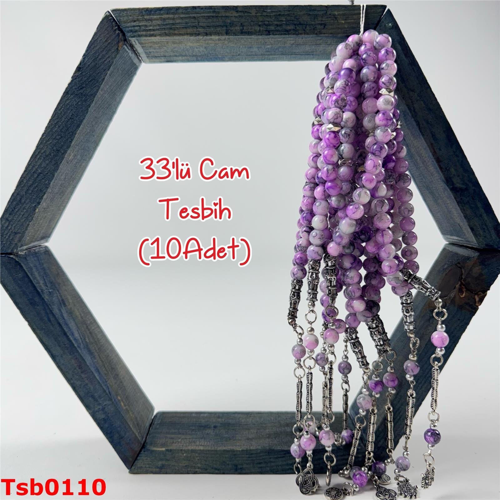 ZZ-216 33'lü Cam Tesbih (10 ADET)