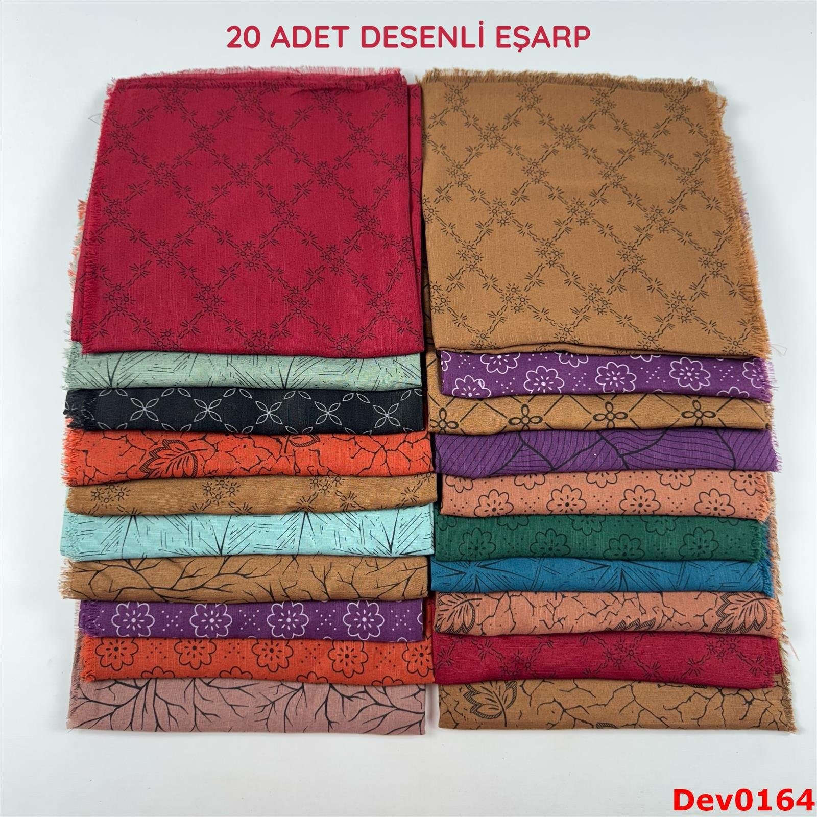KAMPANYA.. 20 Adet Desenli Eşarp