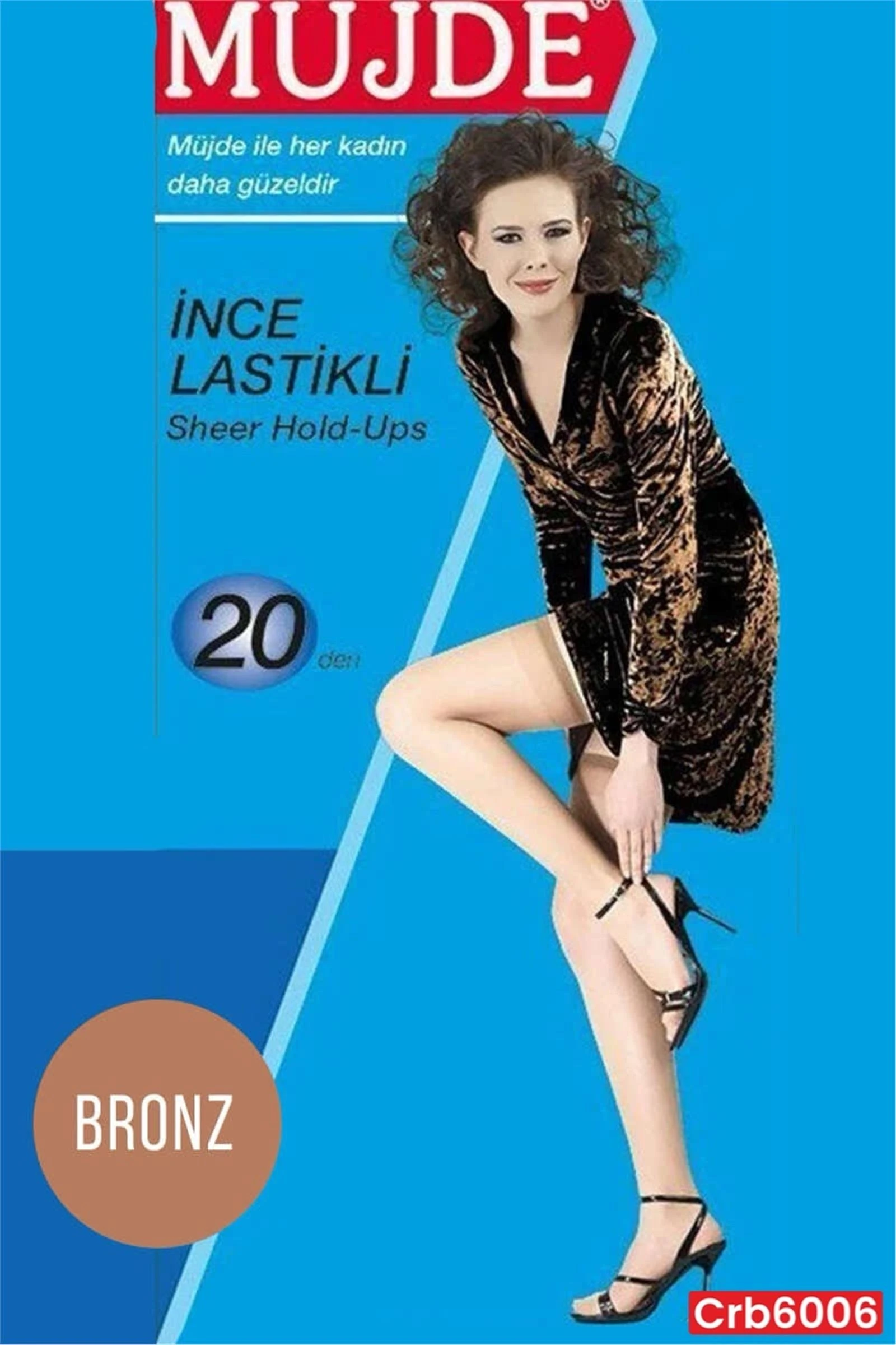 ZN-035 Müjde Lastikli Çorap (20 Denye) 38 Bronz