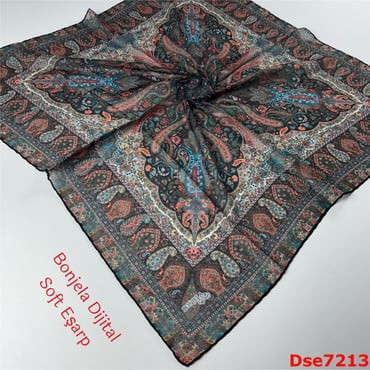 S-069 Bonjela Dijital Soft Eşarp