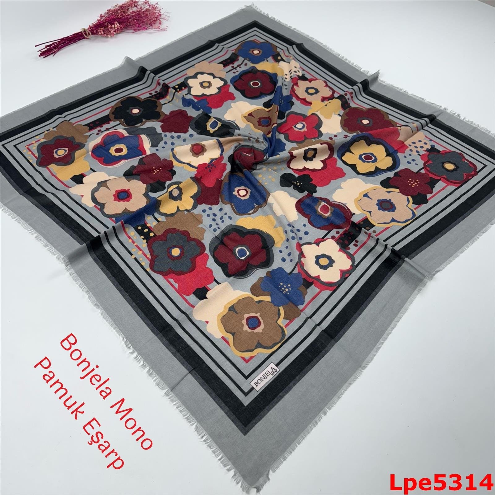 O-058 Bonjela Mono Pamuk Eşarp
