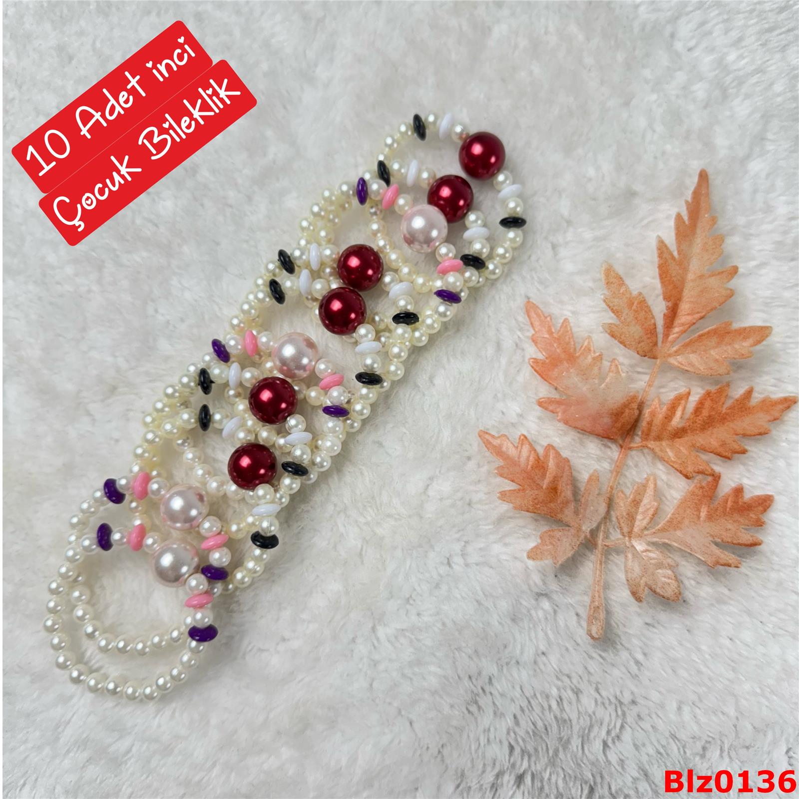 ZD-144 10 Adet İnci Esnek Renkli Bileklik