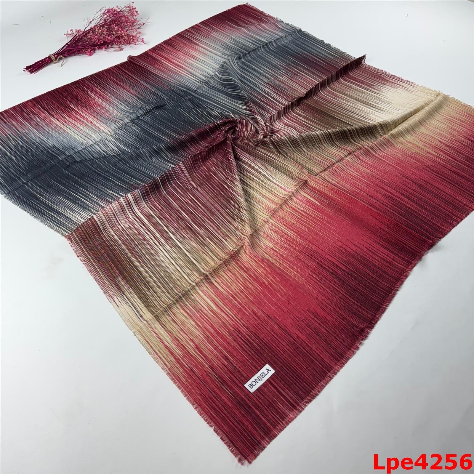 L-056 Flamlı Pamuk Eşarp