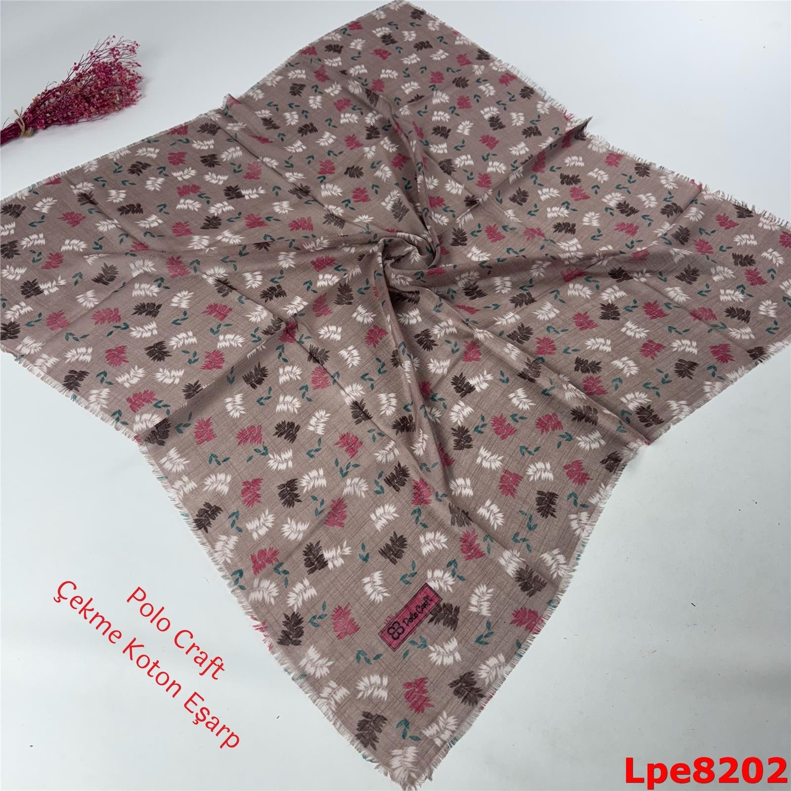 N-090  Polo Craft Çekme Coton Eşarp