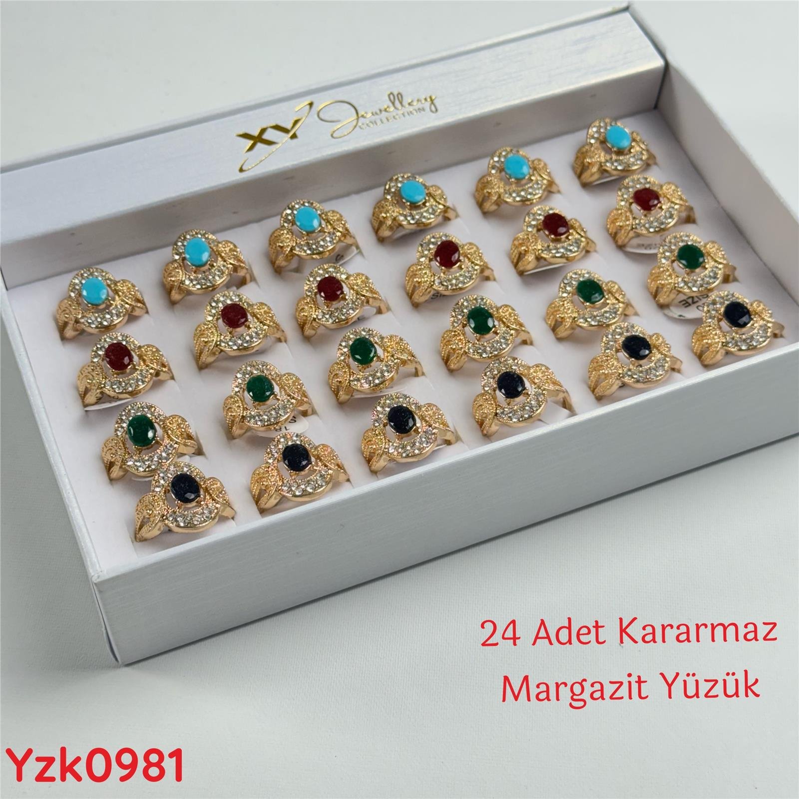 ZC-149 24'lü Kararmaz Margazit Bayan Yüzük