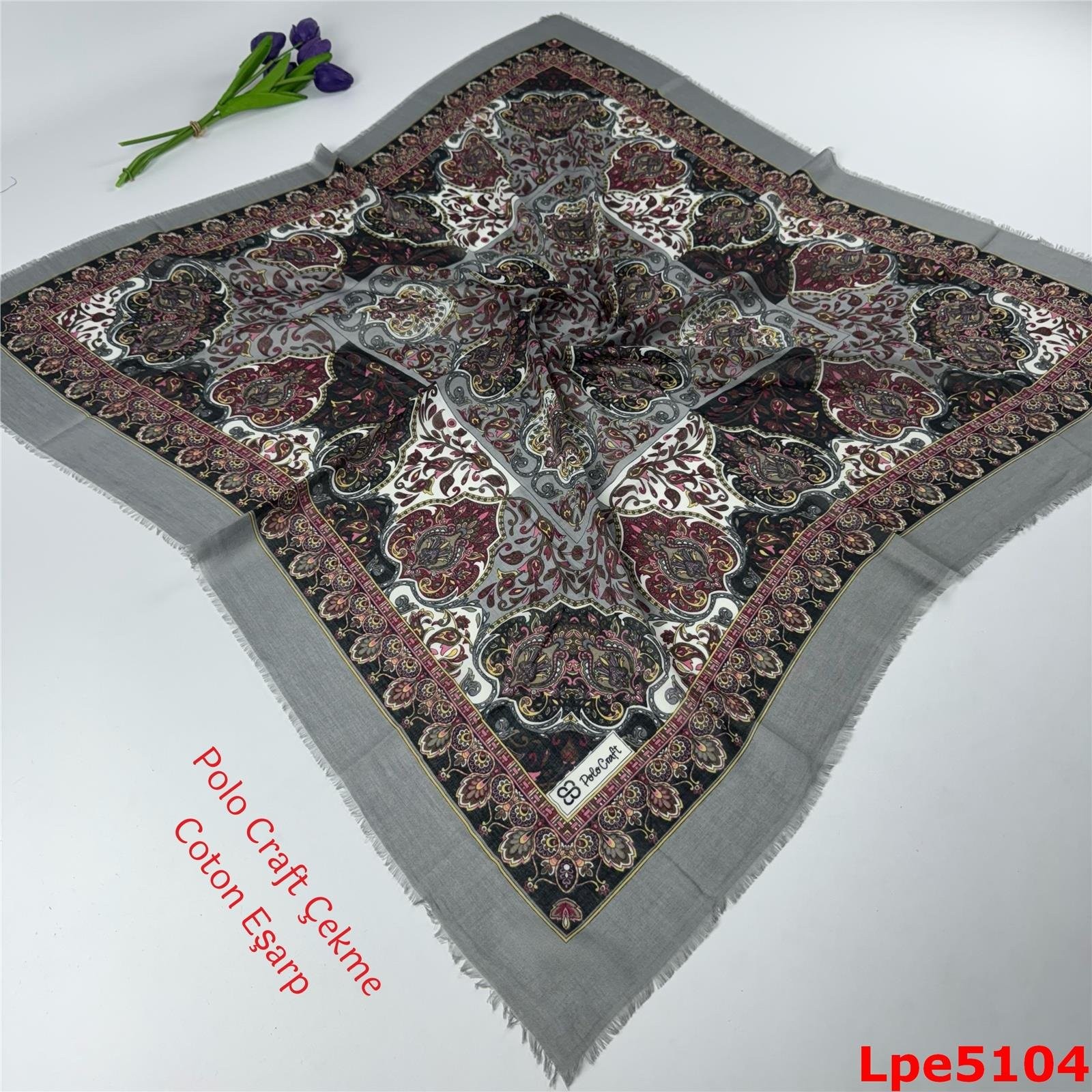 N-026 Polo Craft Çekme Coton Eşarp