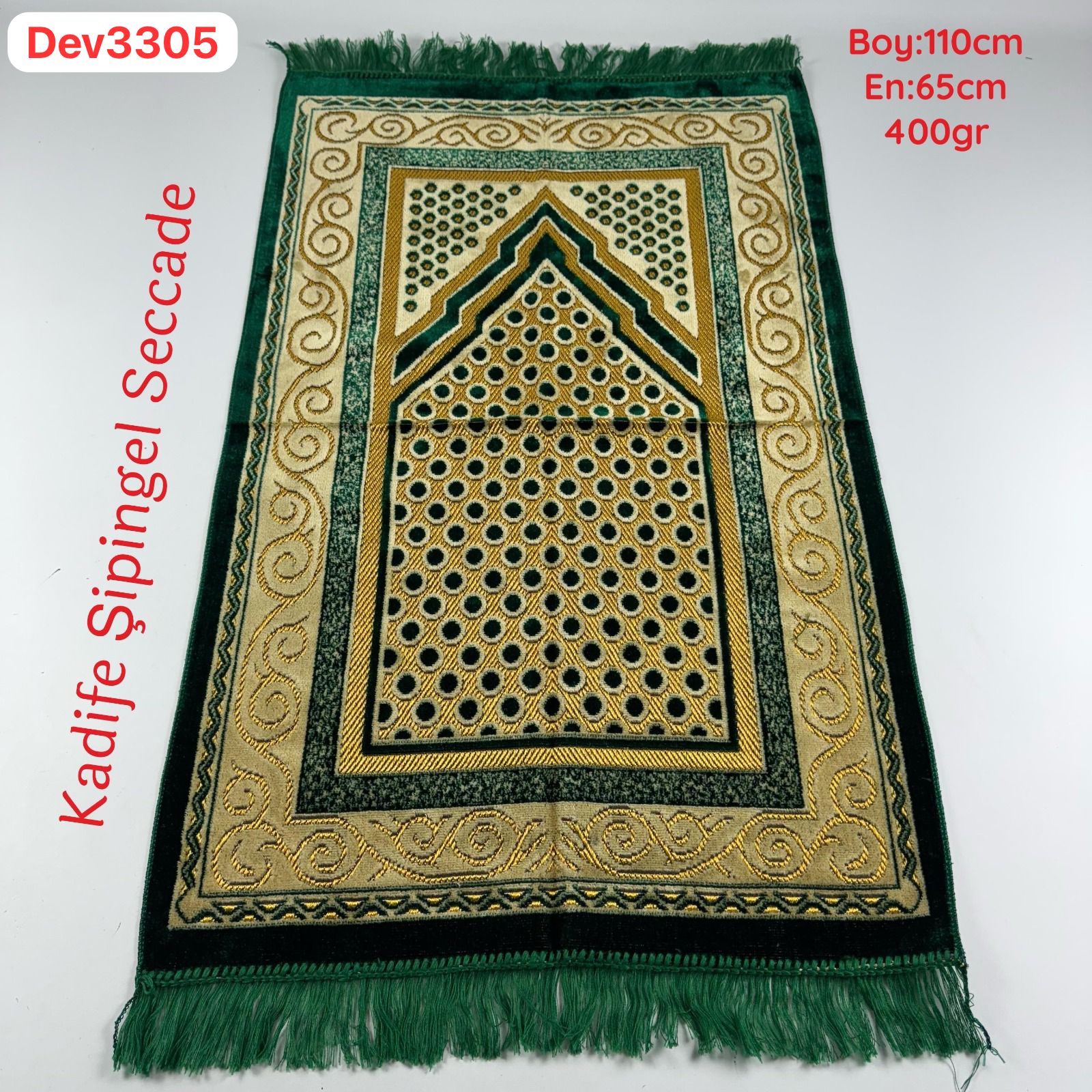 10 ADET KARIŞIK KADİFE ŞPİNGEL SECCADE