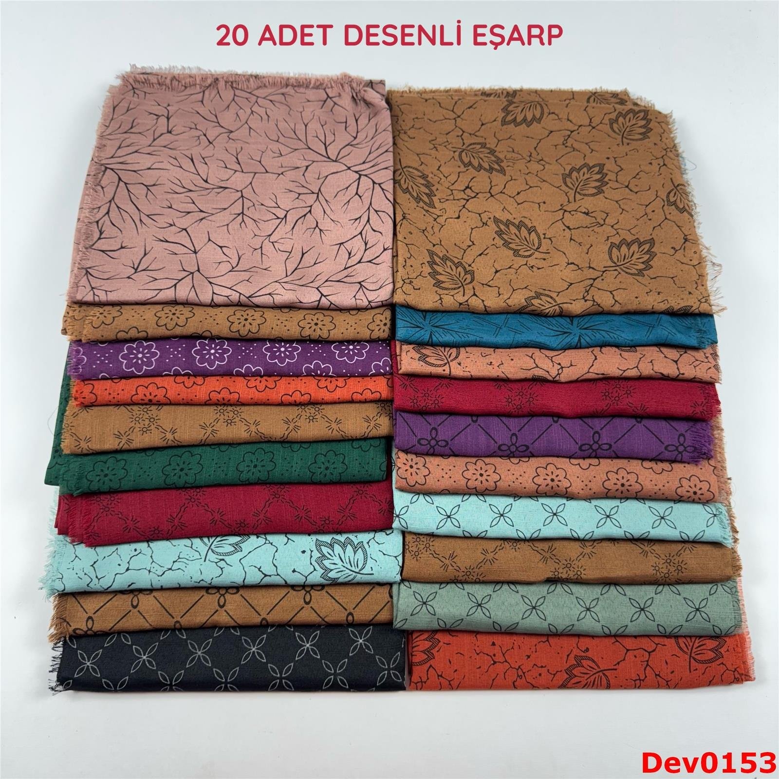 KAMPANYA.. 20 Adet Desenli Eşarp