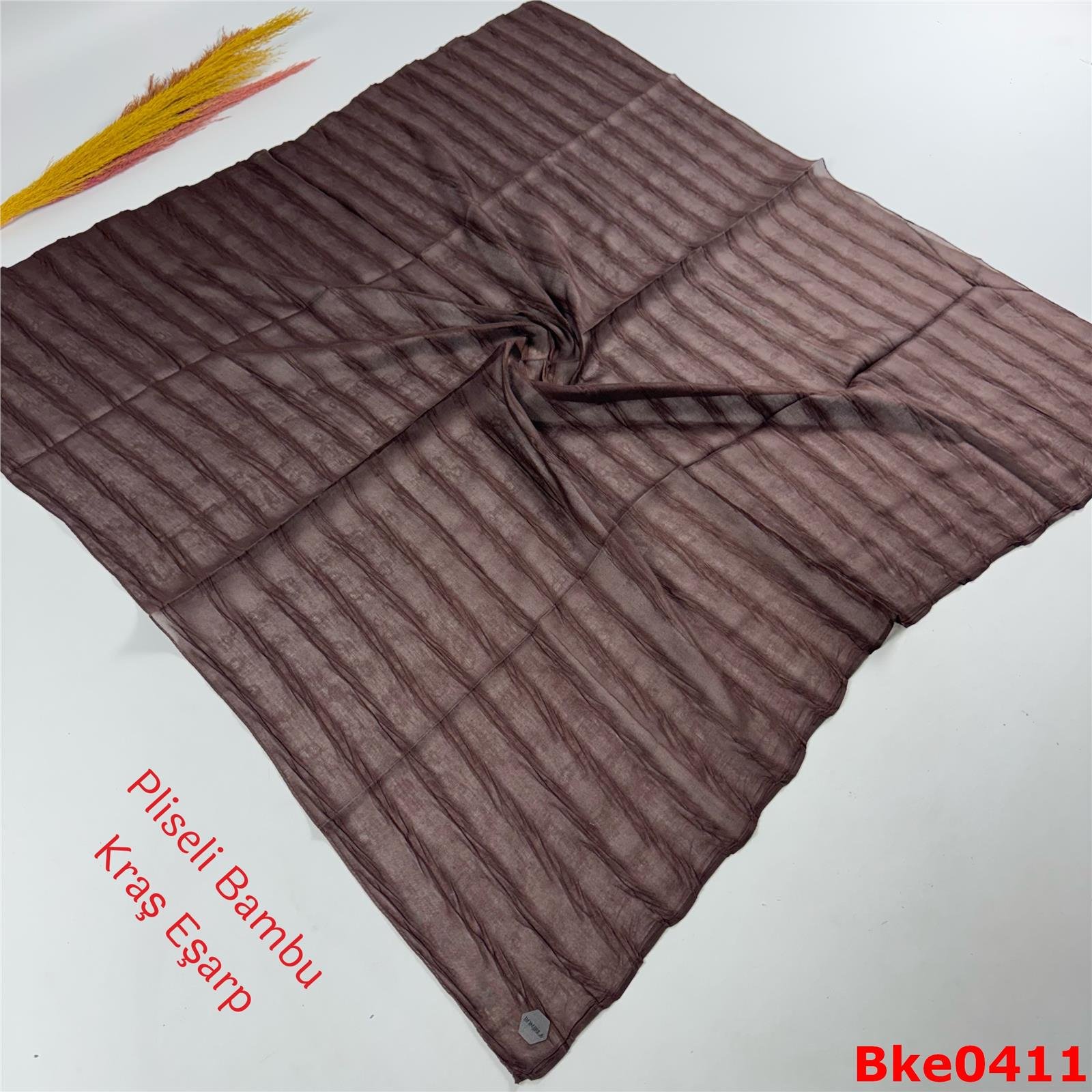 J-143 Pliseli Bambu Kraş Eşarp