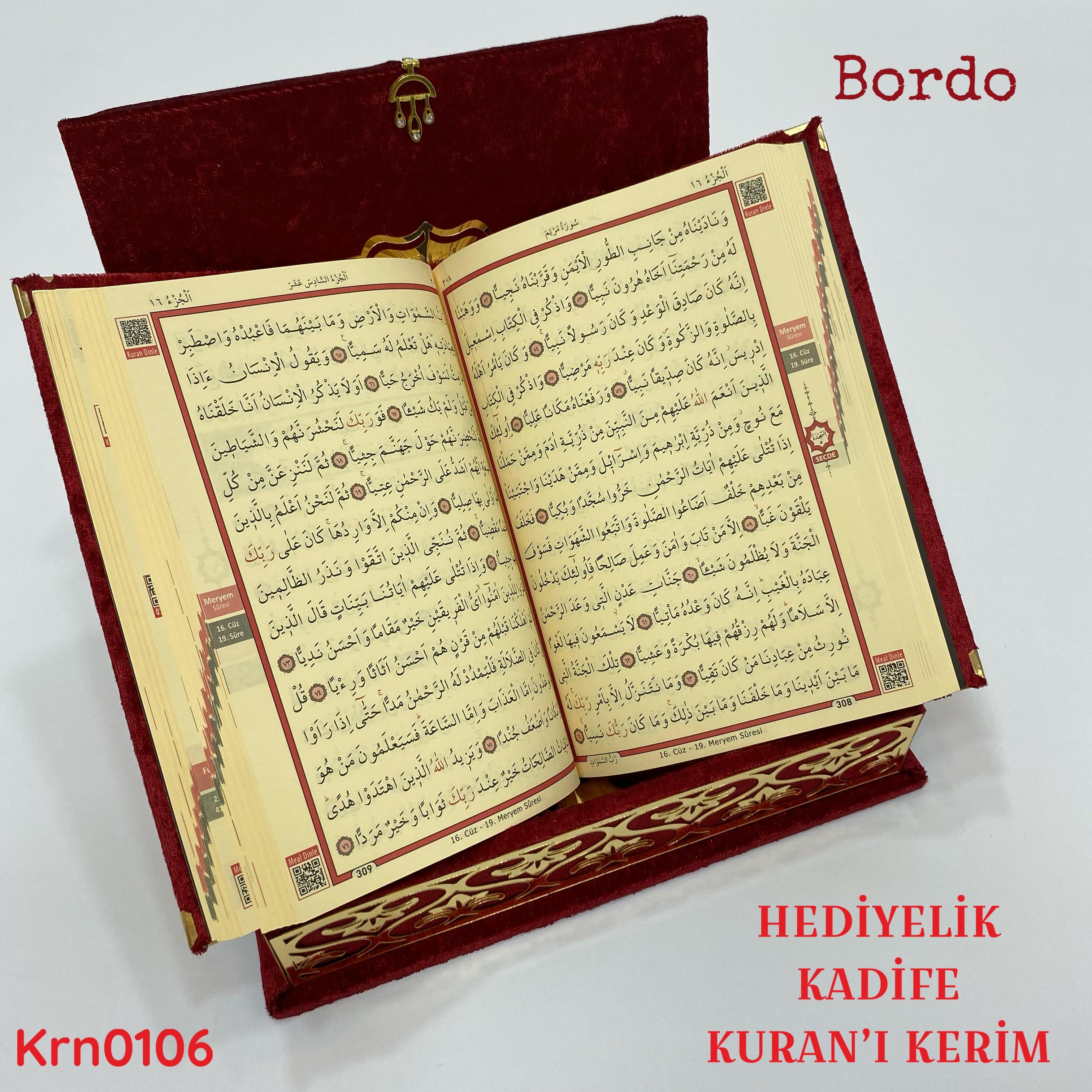 Hediyelik Kadife Kuran'ı Kerim