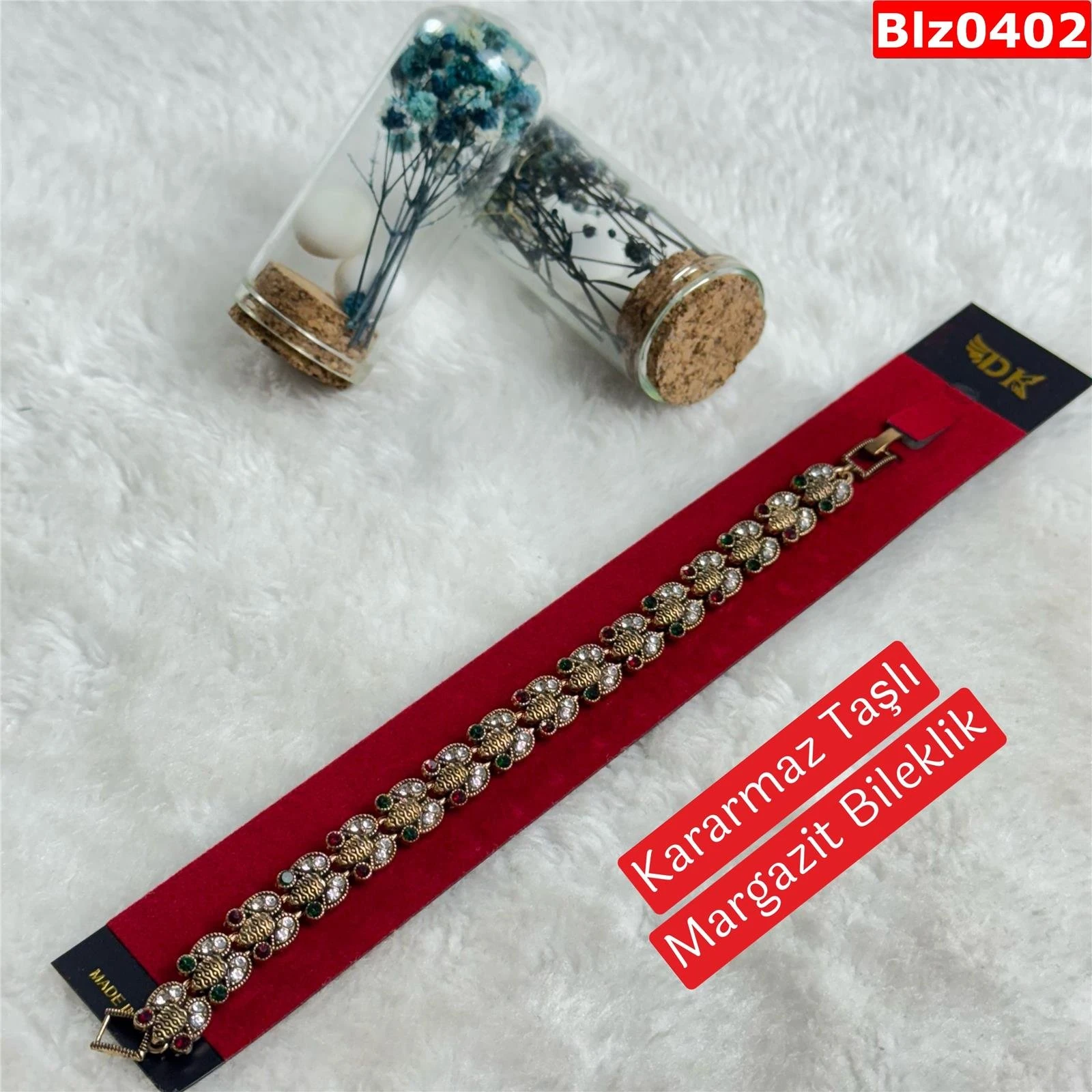 ZD-108 Kararmaz Taşlı Margazit Bileklik